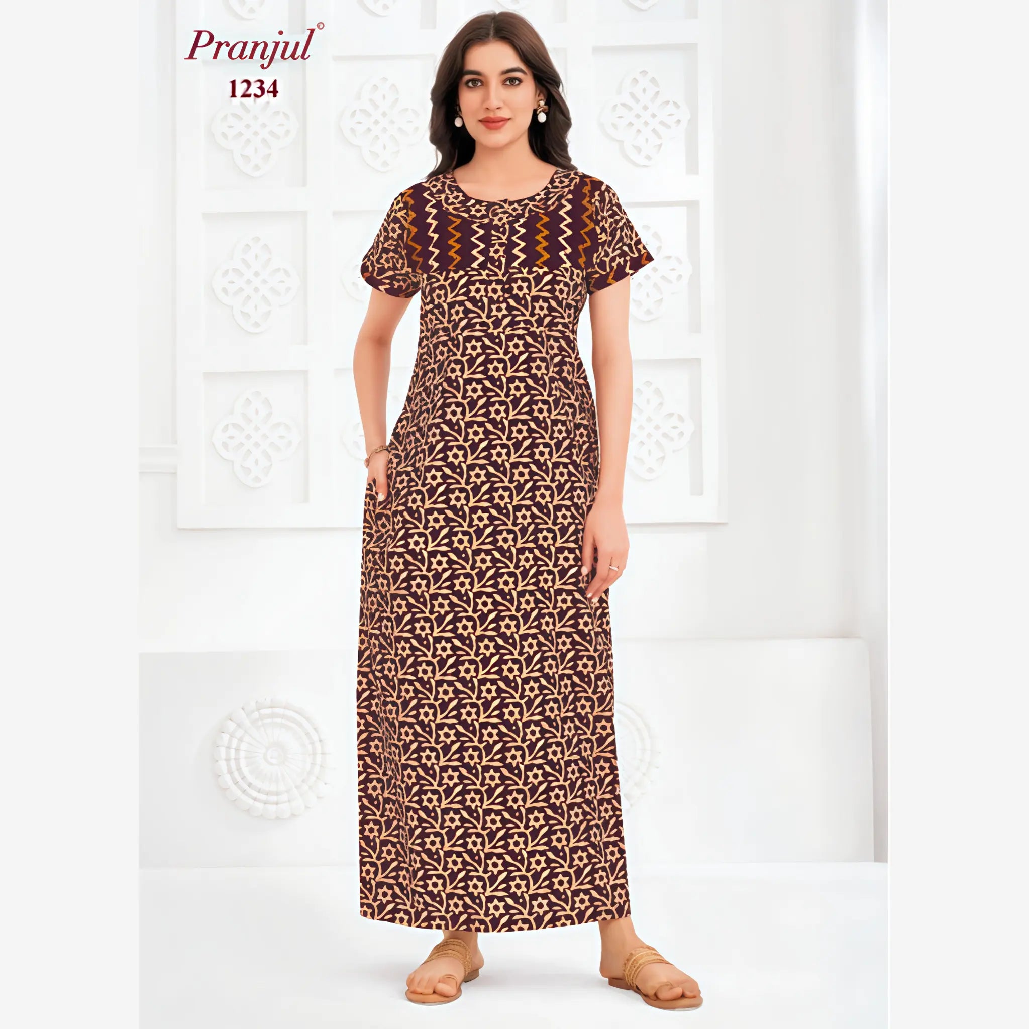 Pranjul Cotton Nighty 1234