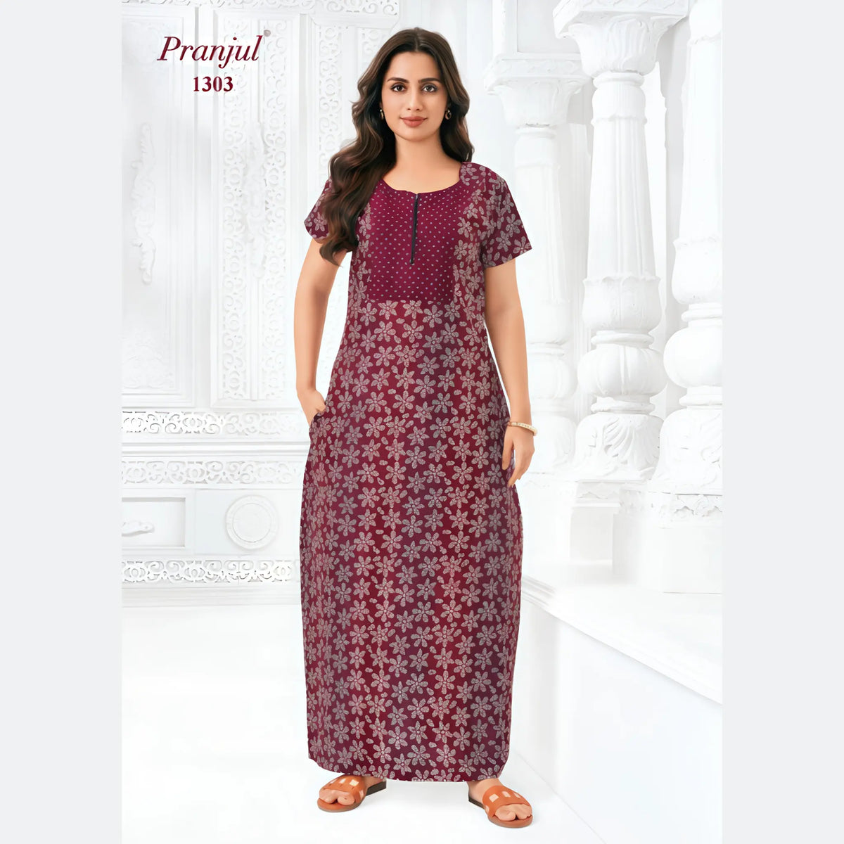 Pranjul Cotton Nighty 1303 Main image