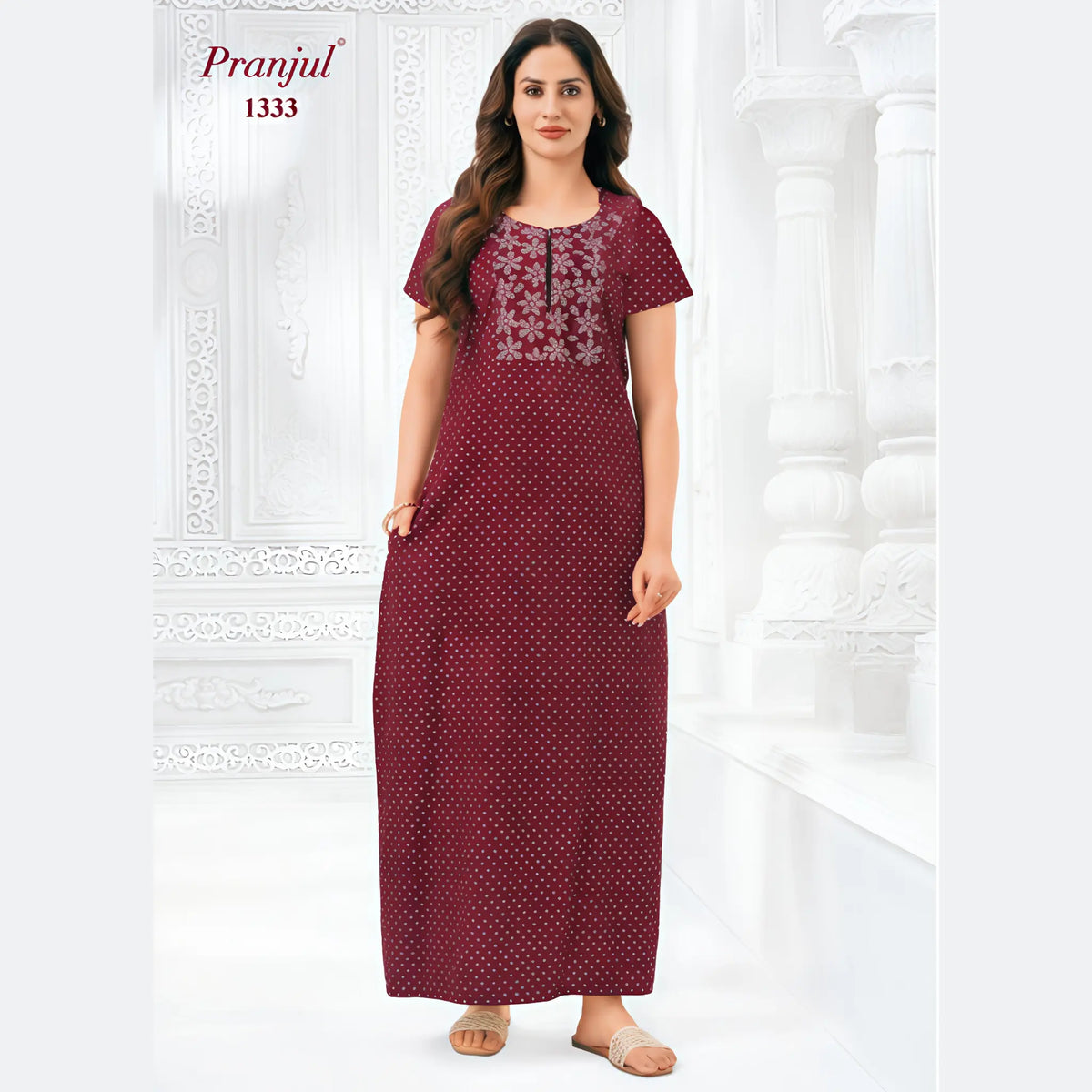 Pranjul Cotton Nighty 1333 Main image