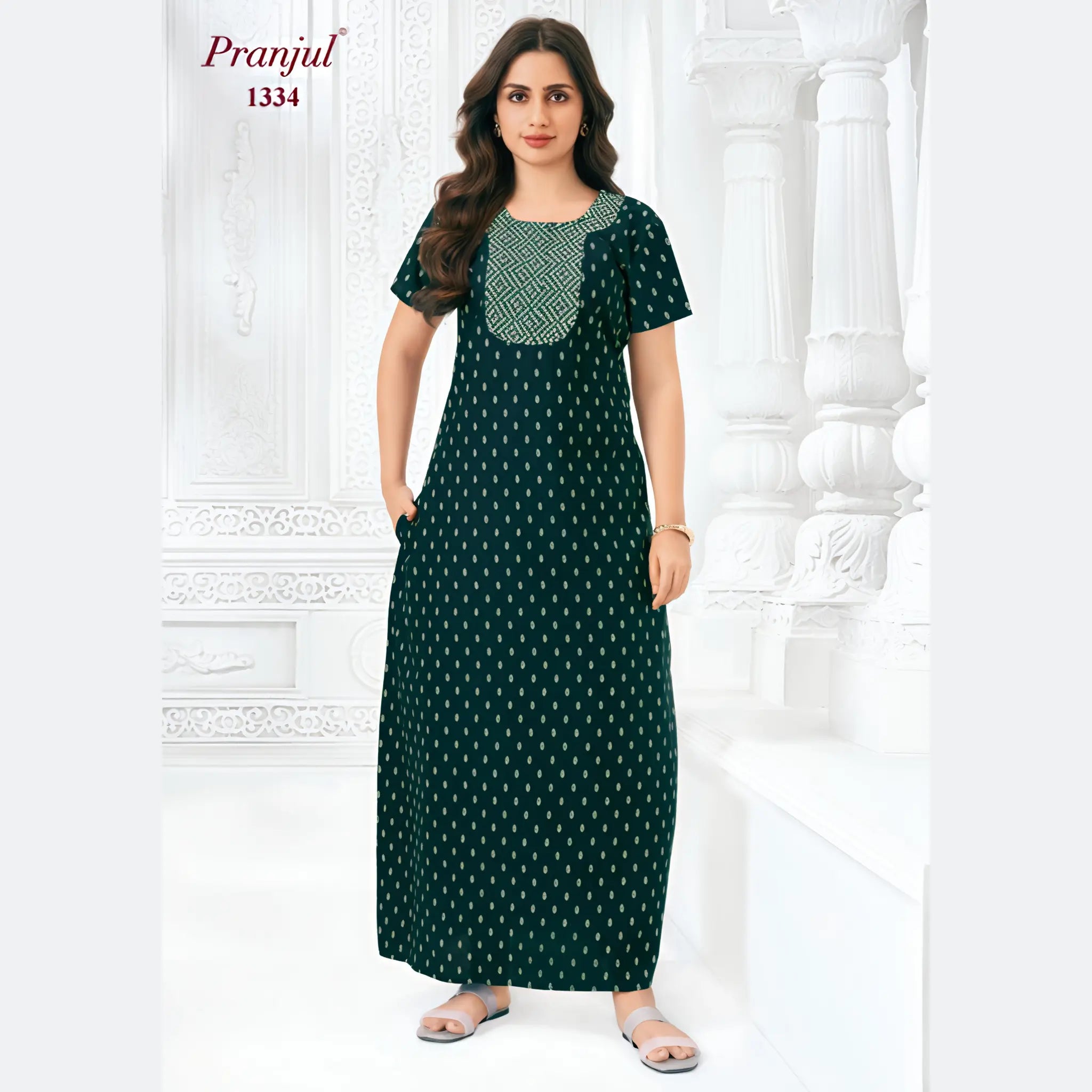 Pranjul Cotton Nighty 1334