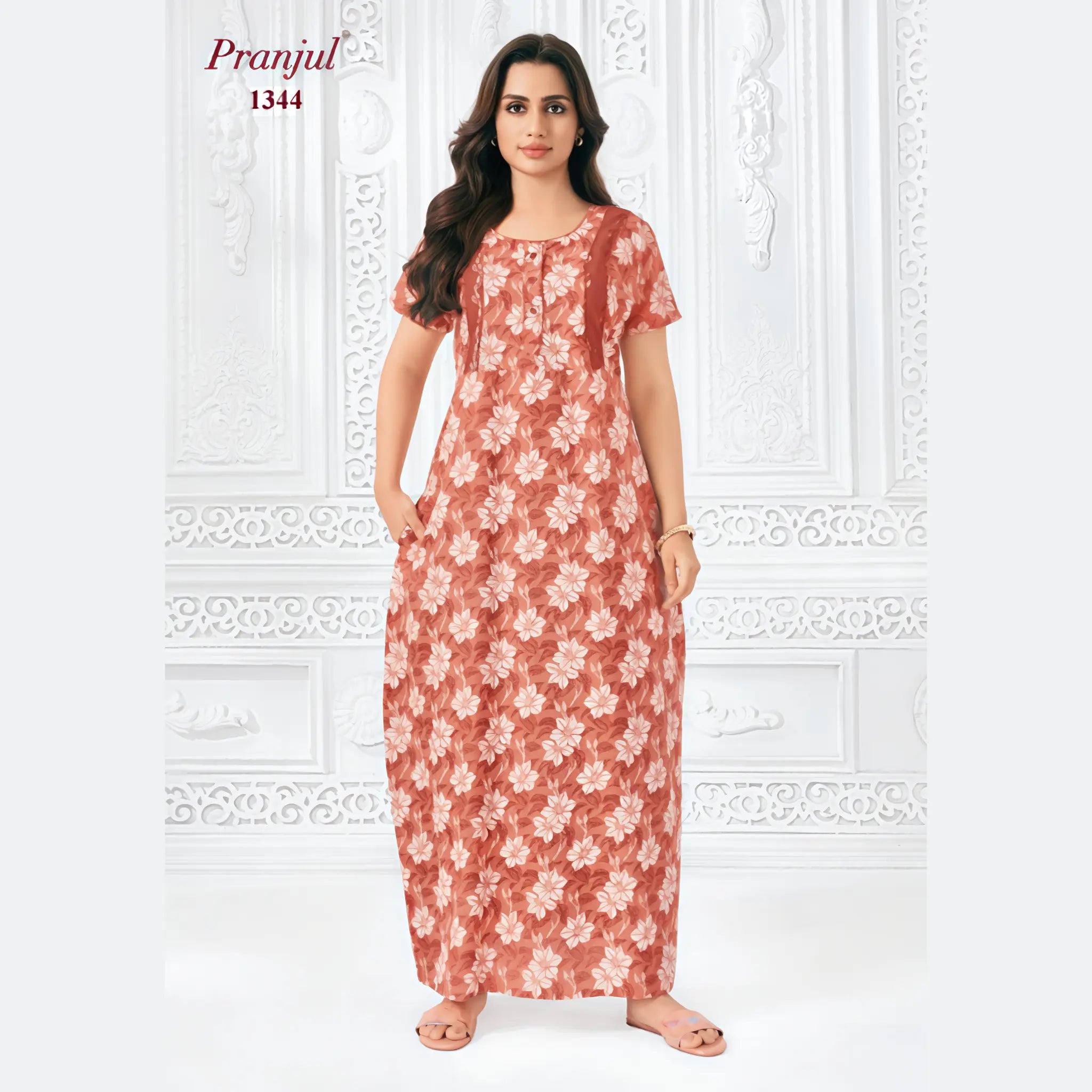 Pranjul Cotton Nighty 1344