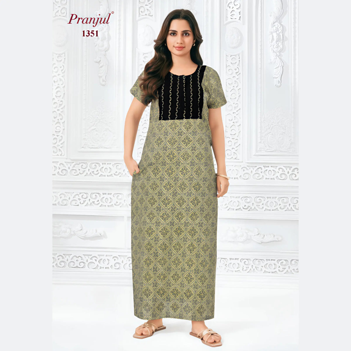 Pranjul Cotton Nighty 1351