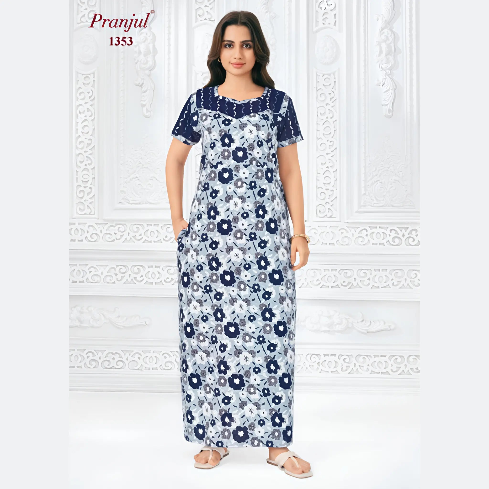 Pranjul Cotton Nighty 1353