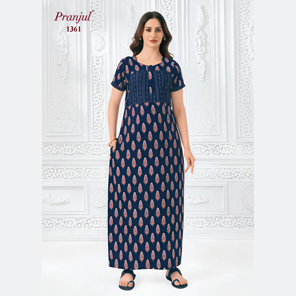 Pranjul Cotton Nighty 1361 Main image