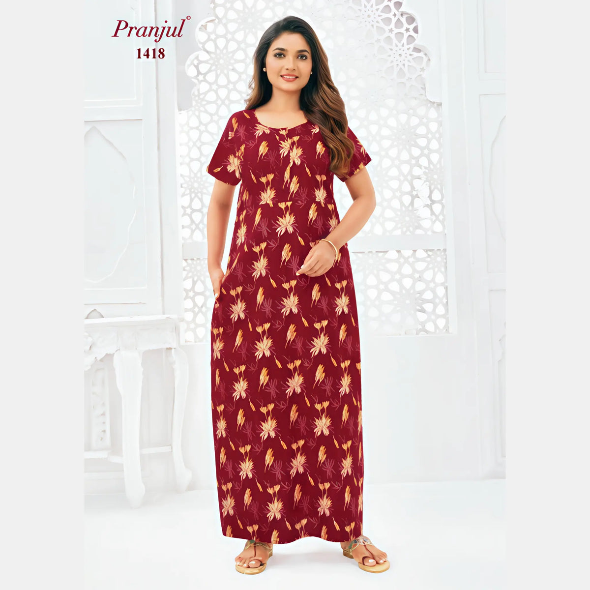 Pranjul Cotton Nighty 1418