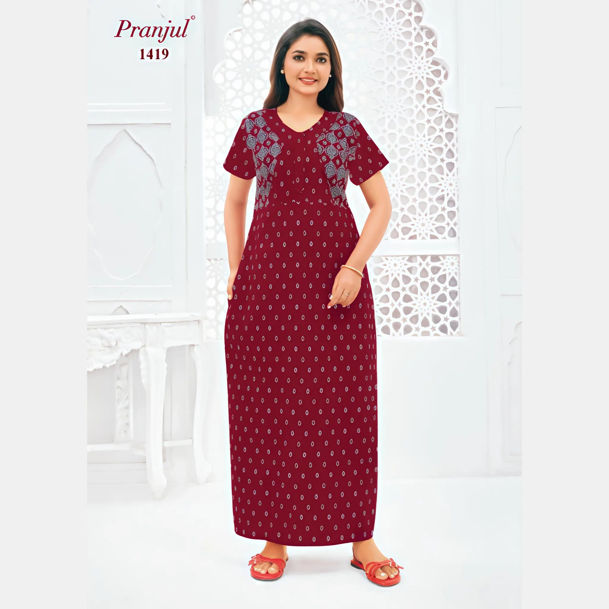 Pranjul Cotton Nighty 1419