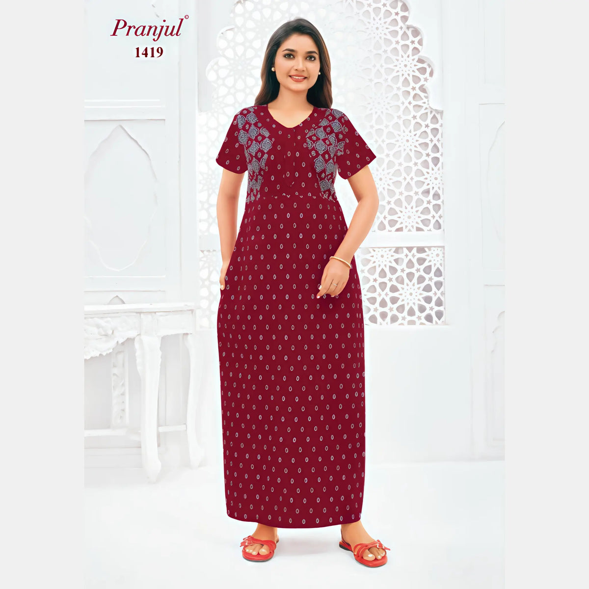 Pranjul Cotton Nighty 1419
