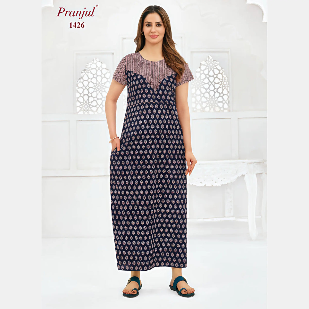 Pranjul Cotton Nighty 1426