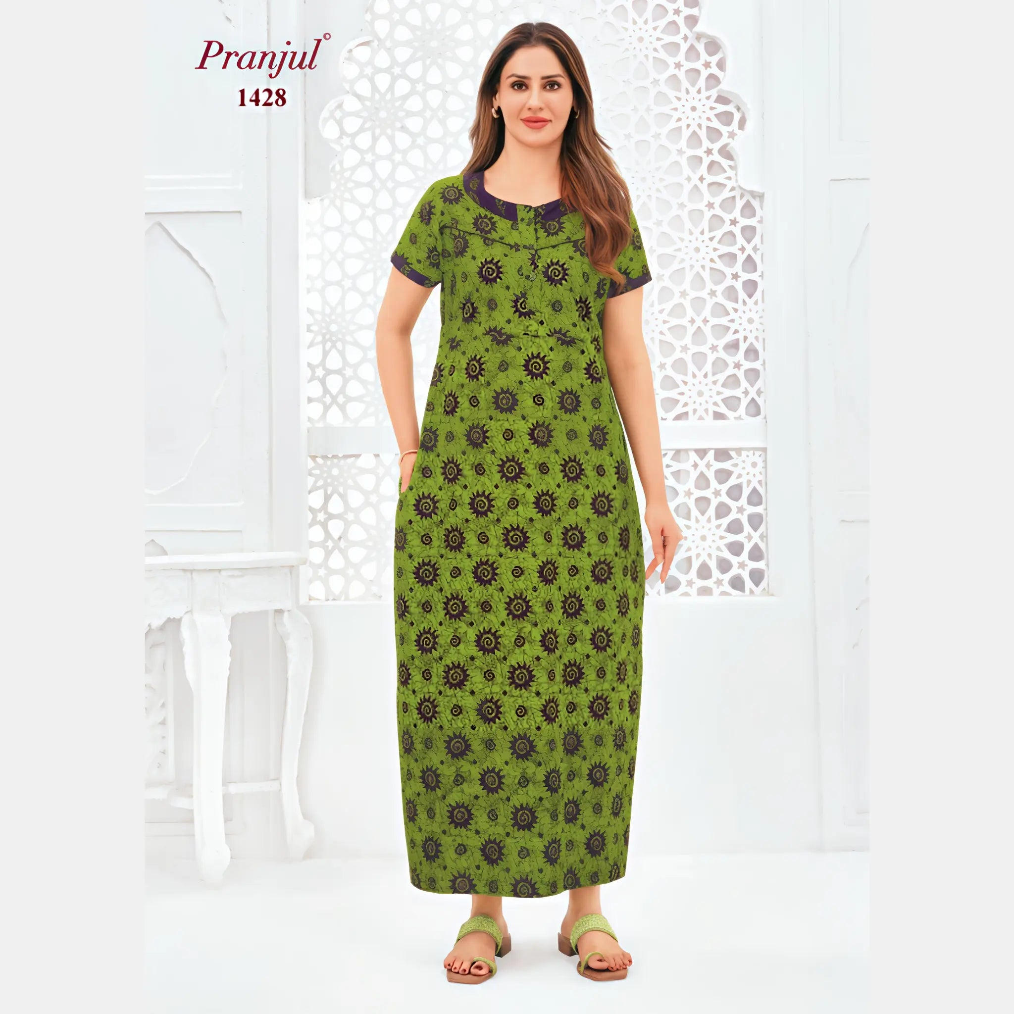 Pranjul Cotton Nighty 1428