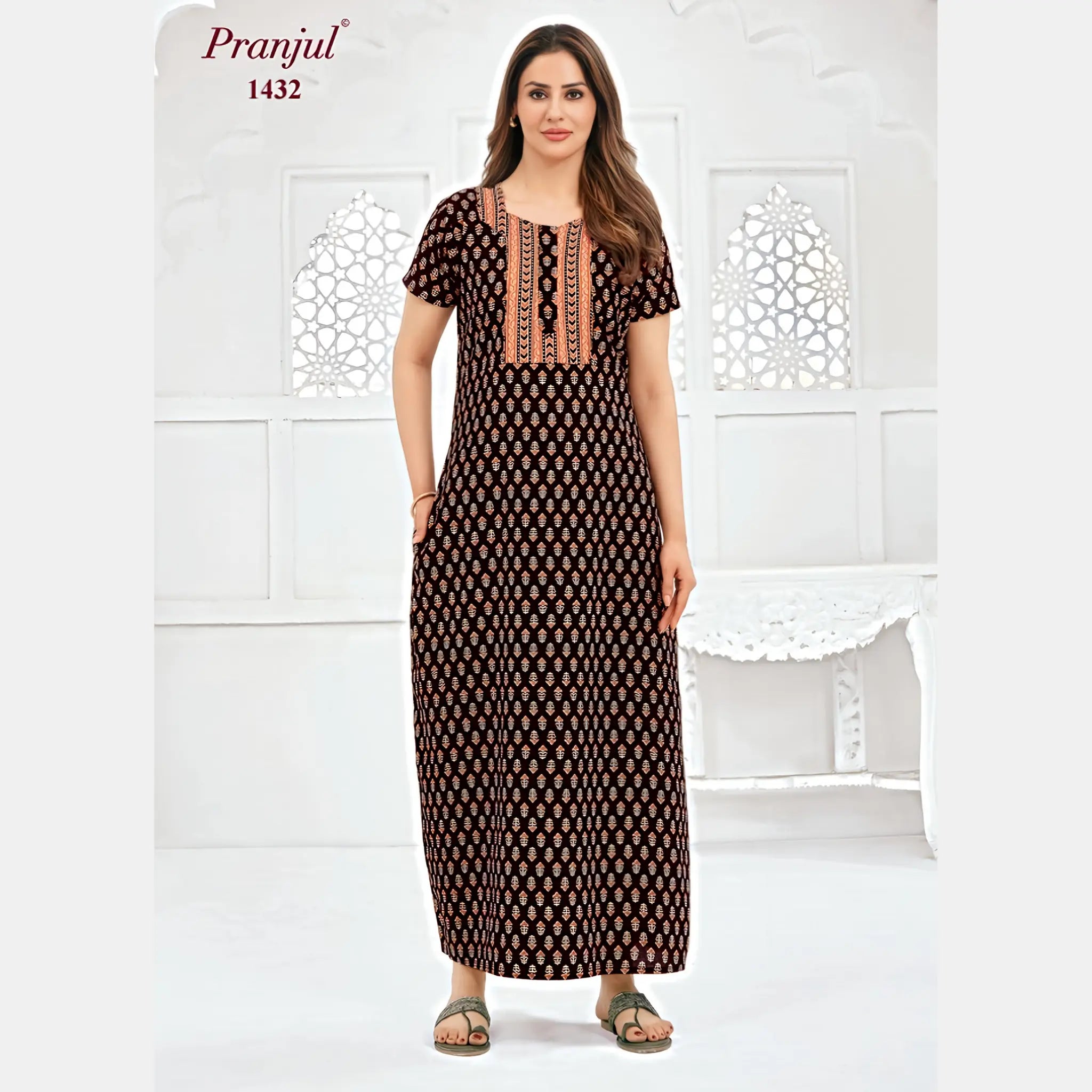 Pranjul Cotton Nighty 1432