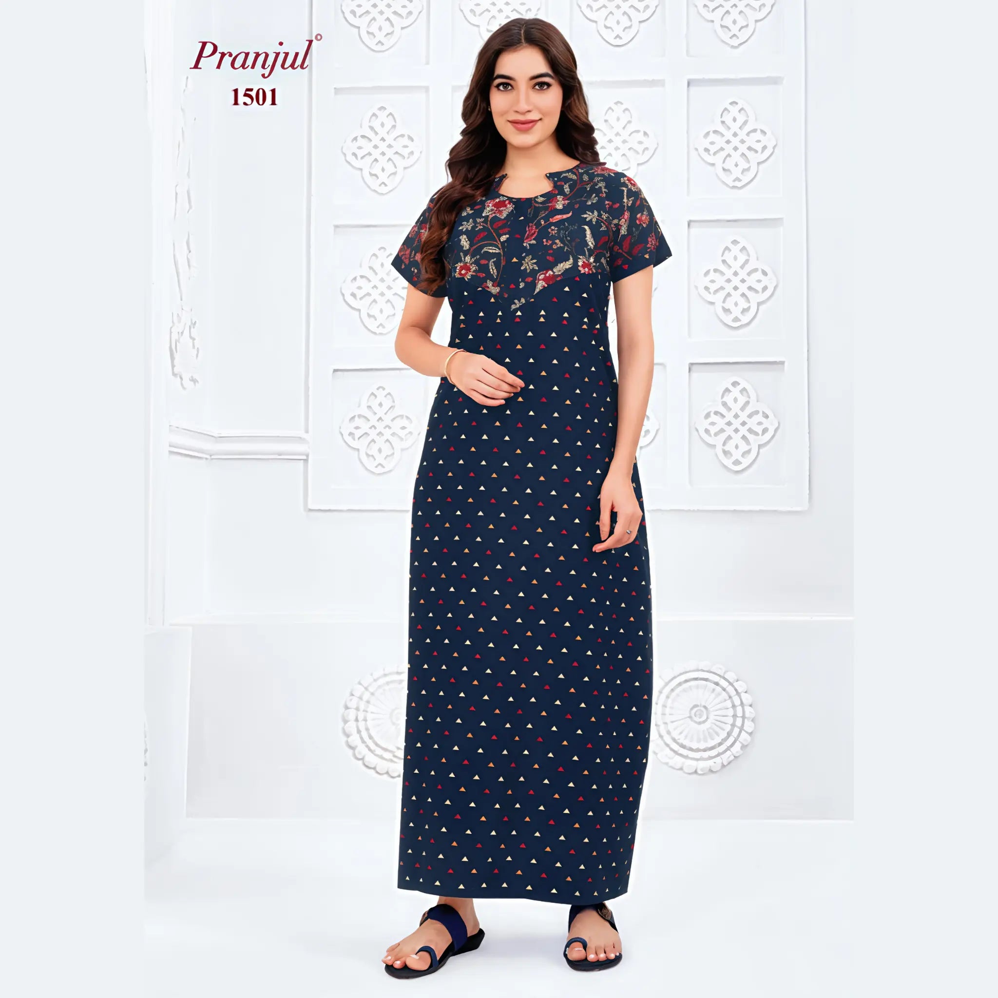 Pranjul Cotton Nighty 1501