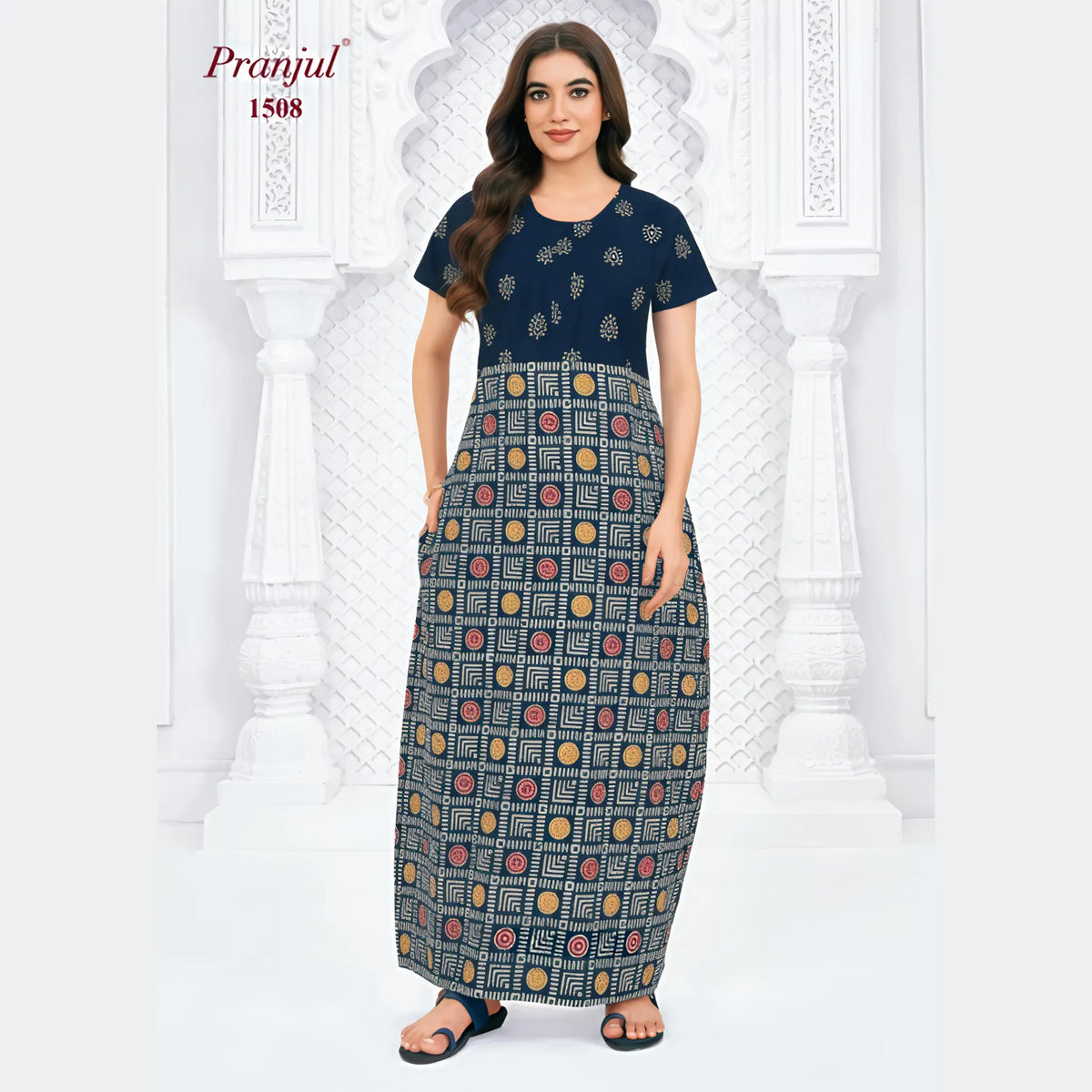 Pranjul Cotton Nighty 1508