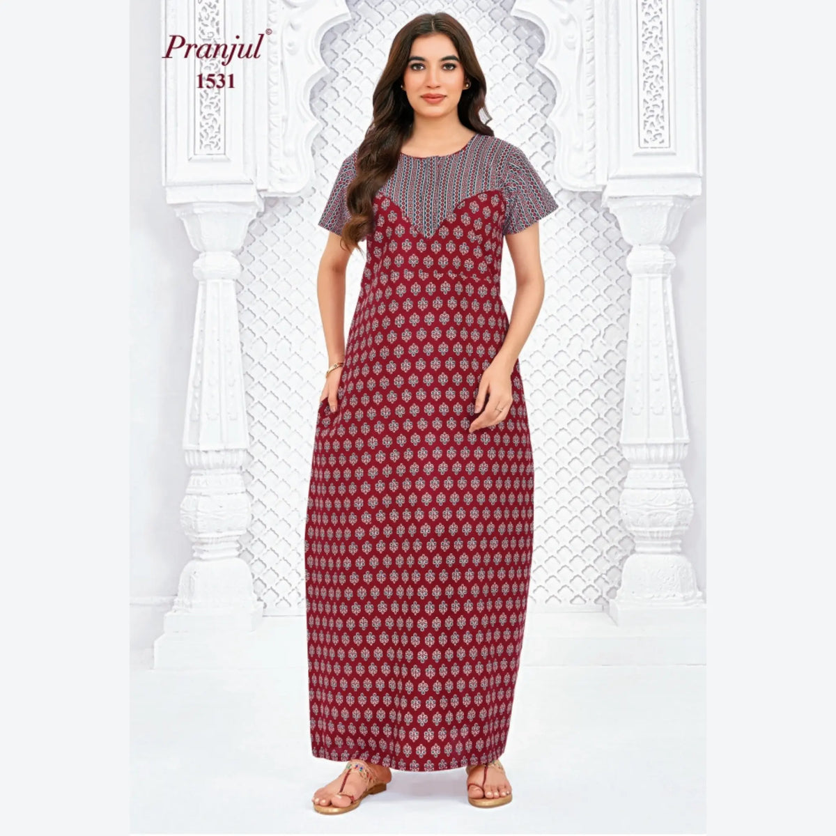 Pranjul Cotton Nighty 1531