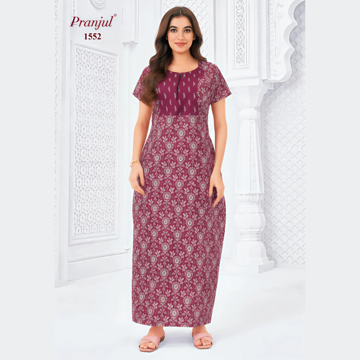 Pranjul Cotton Nighty 1552