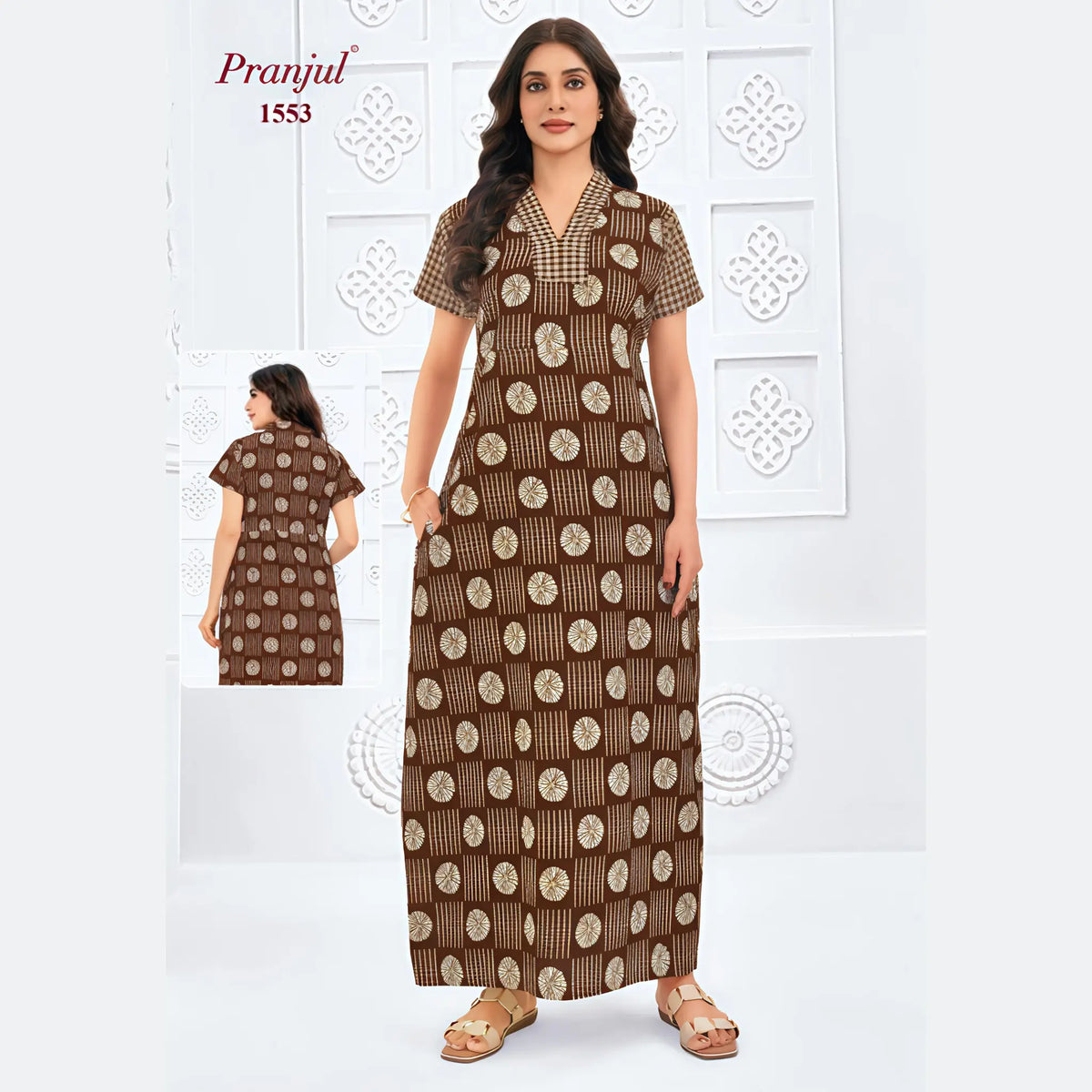 Pranjul Cotton Nighty 1553 Main image