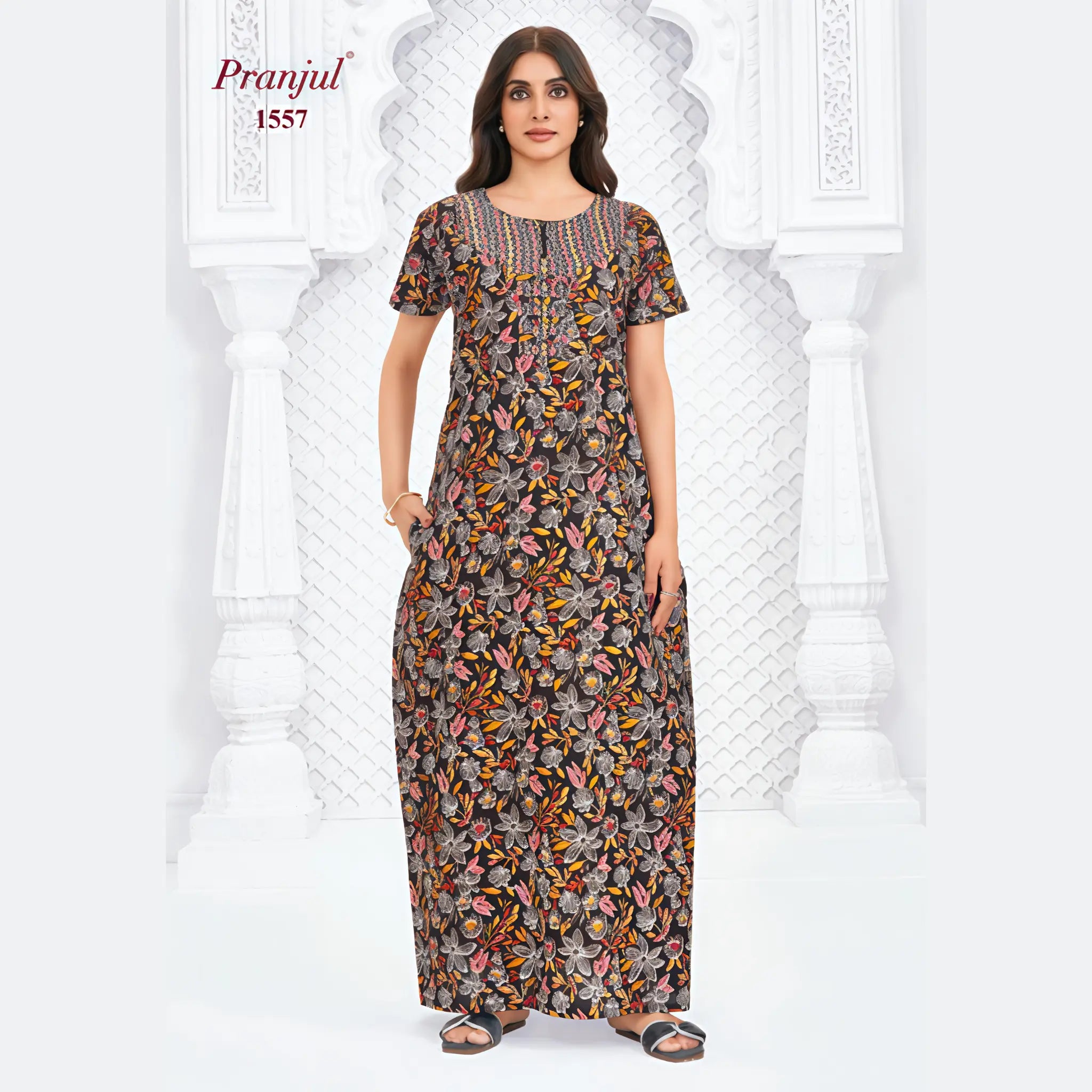 Pranjul Cotton Nighty 1557