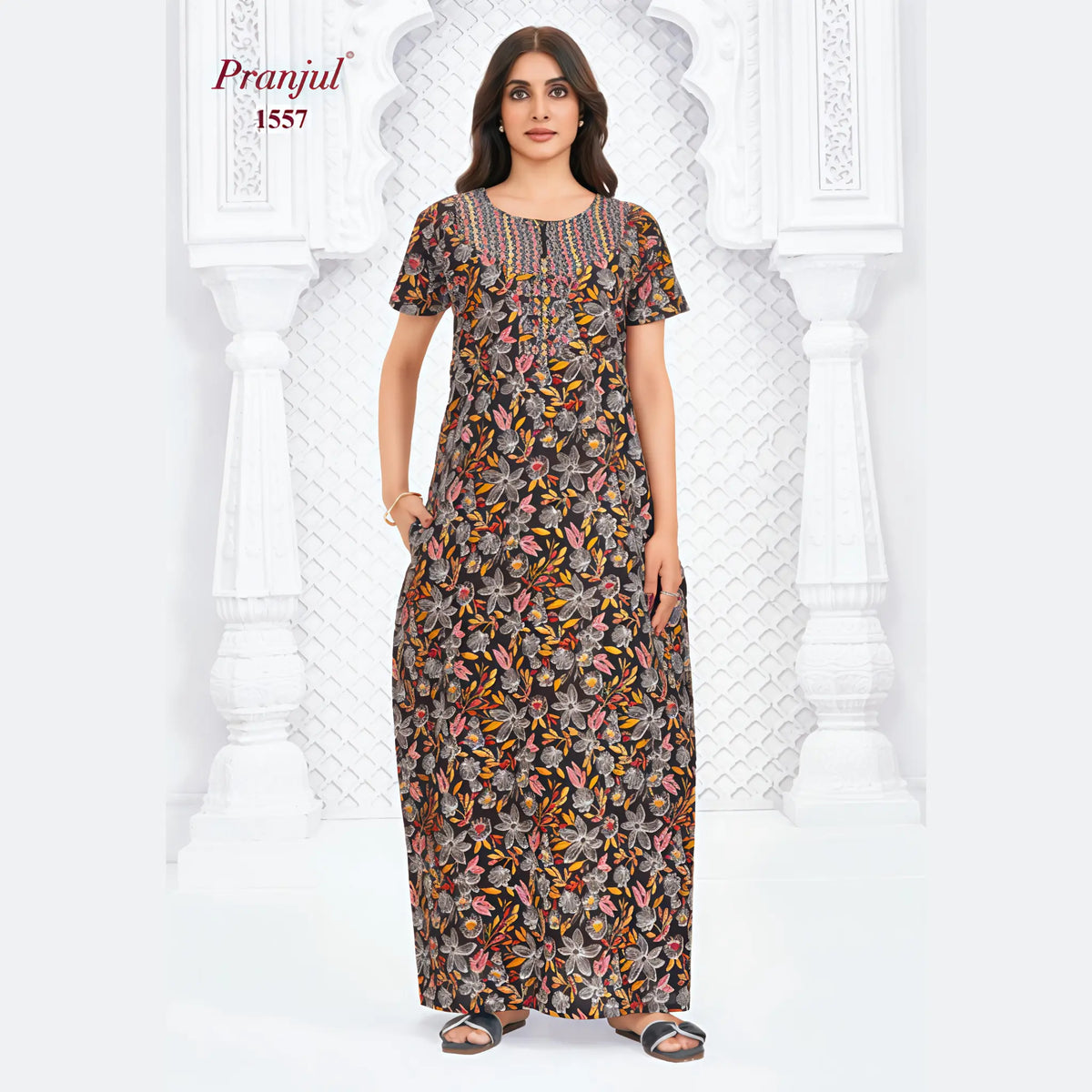 Pranjul Cotton Nighty 1557
