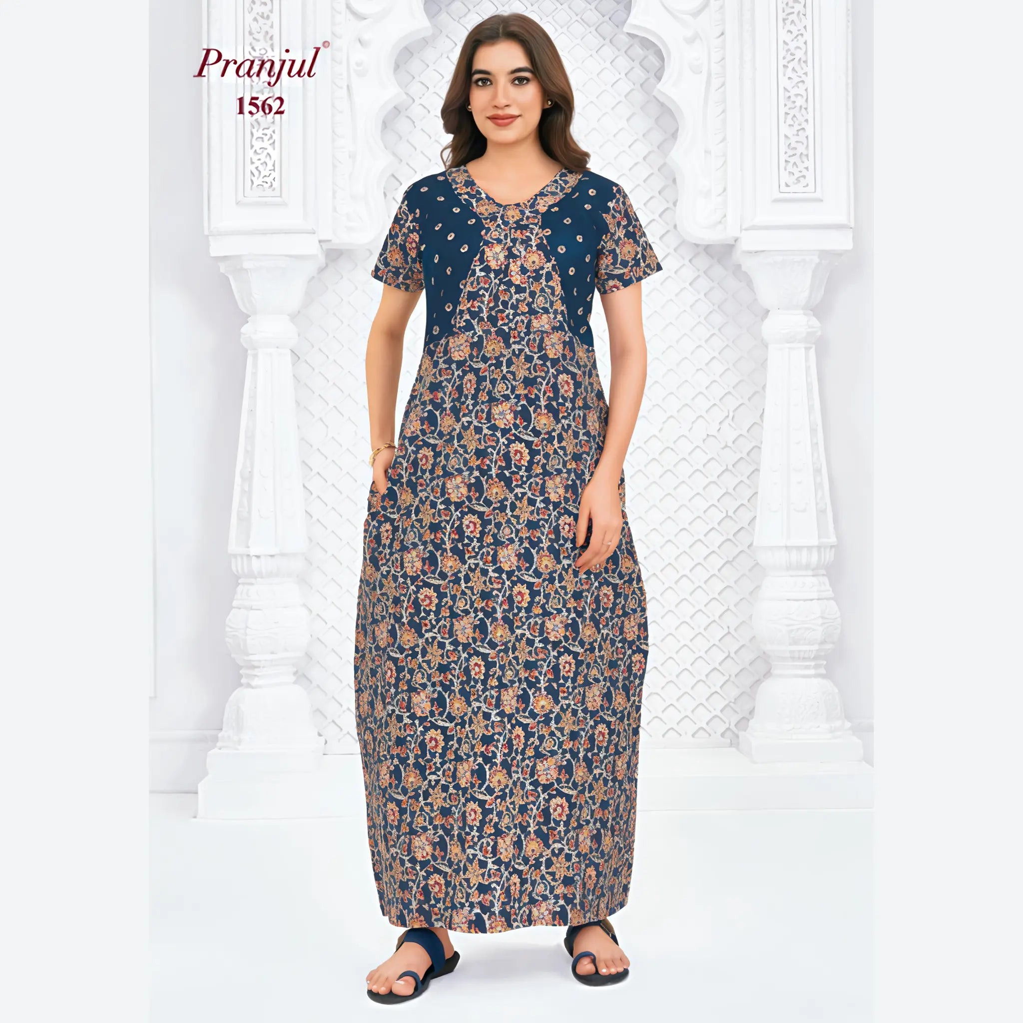 Pranjul Cotton Nighty 1562