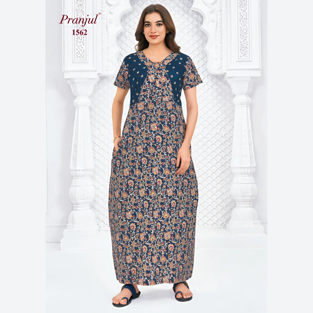 Pranjul Cotton Nighty 1562