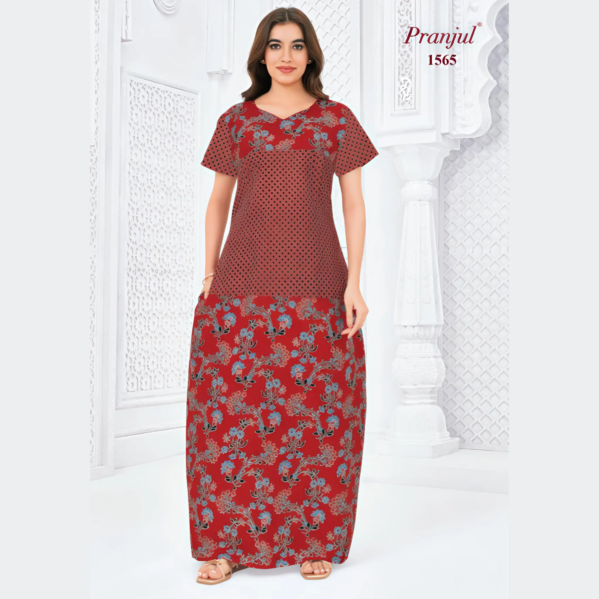Pranjul Cotton Nighty 1565
