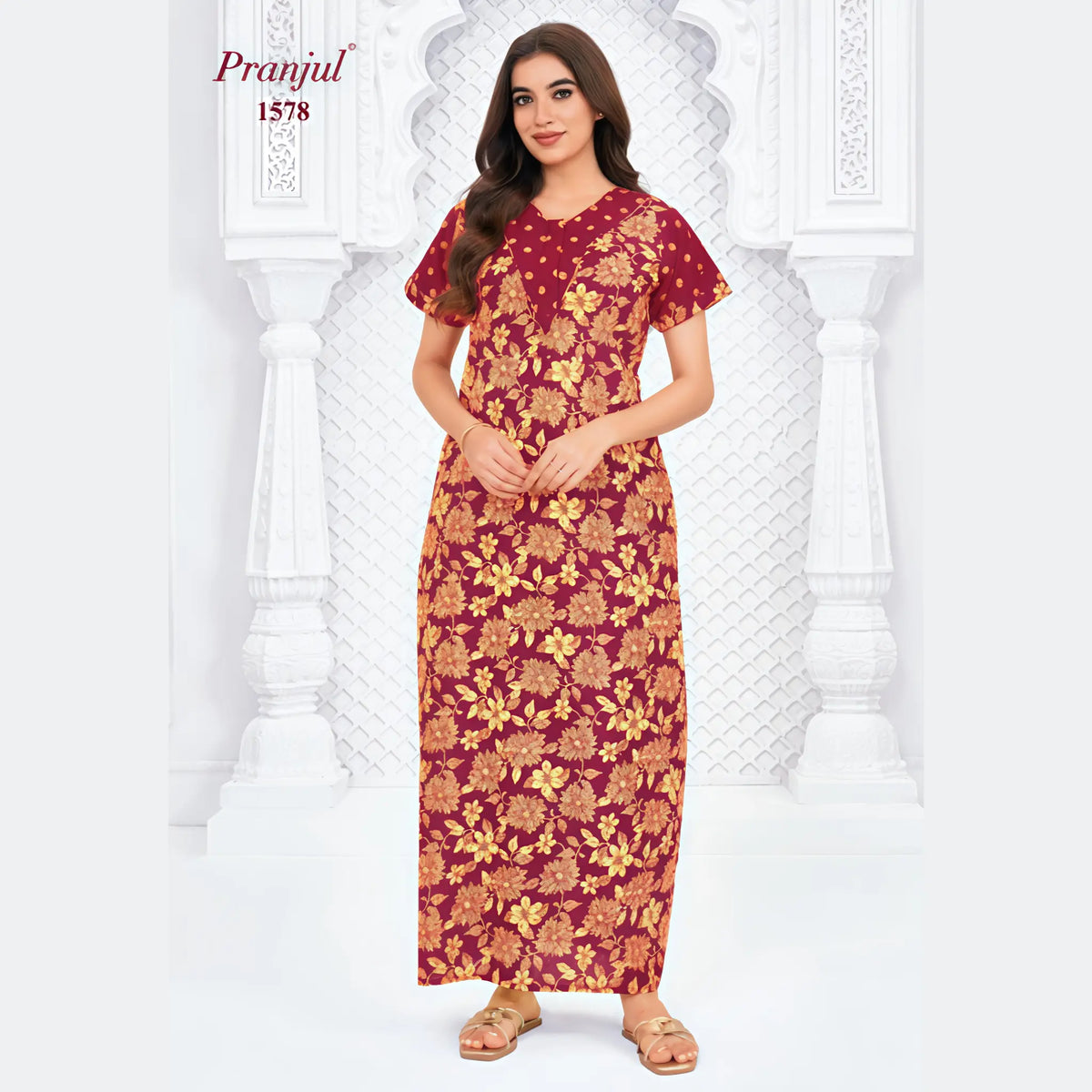 Pranjul Cotton Nighty 1578 Main image