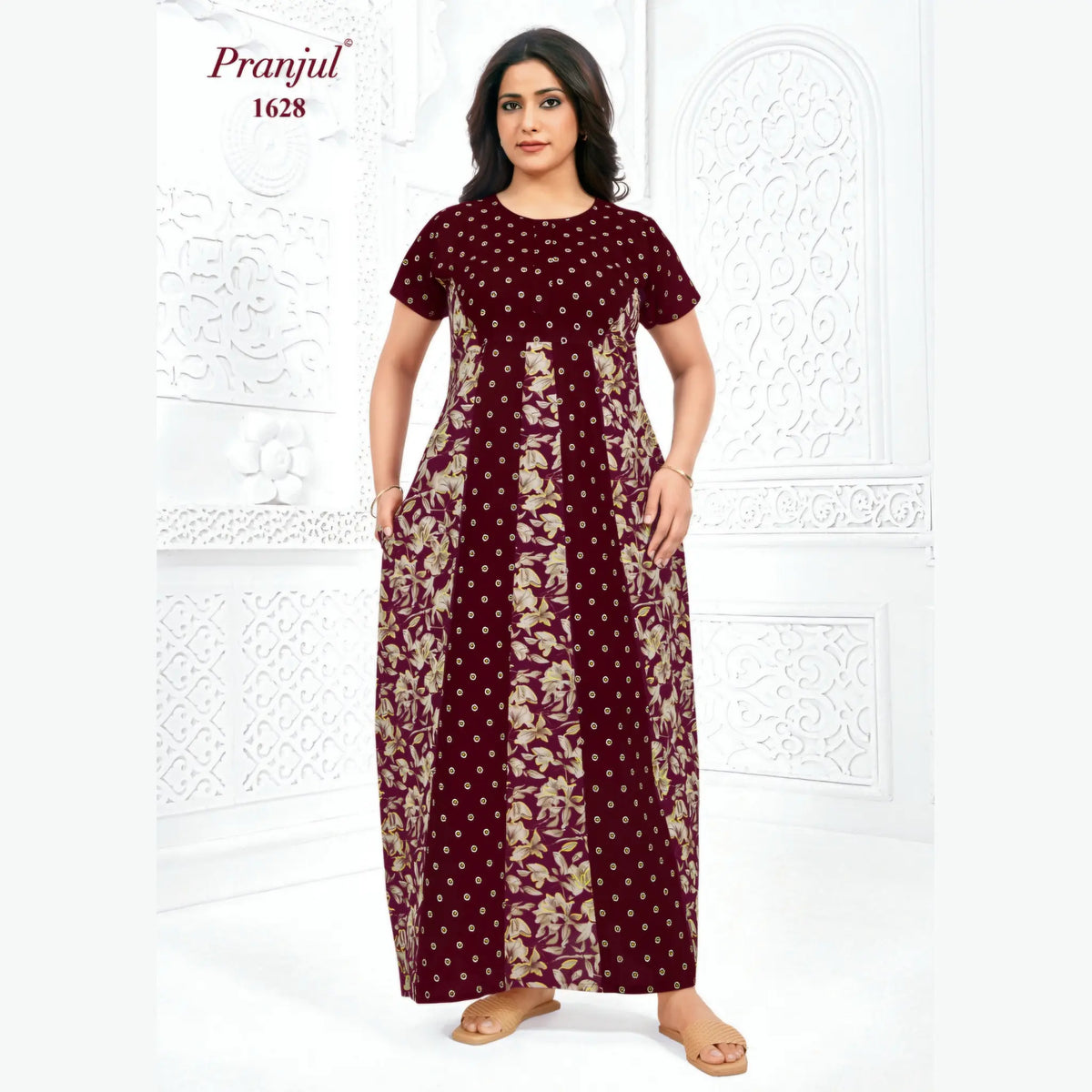 Pranjul Cotton Nighty 1628 Main image