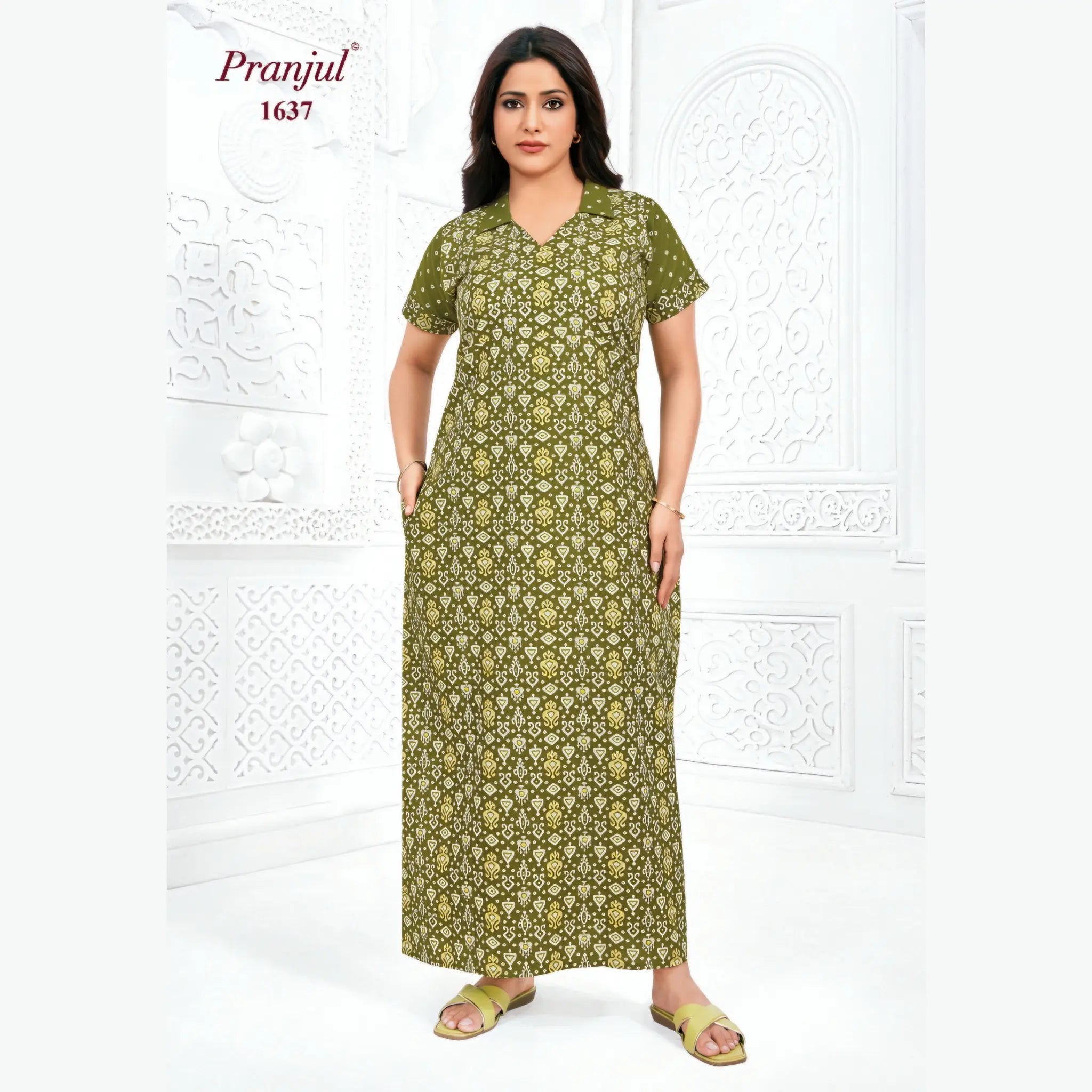 Pranjul Cotton Nighty 1637 Main image