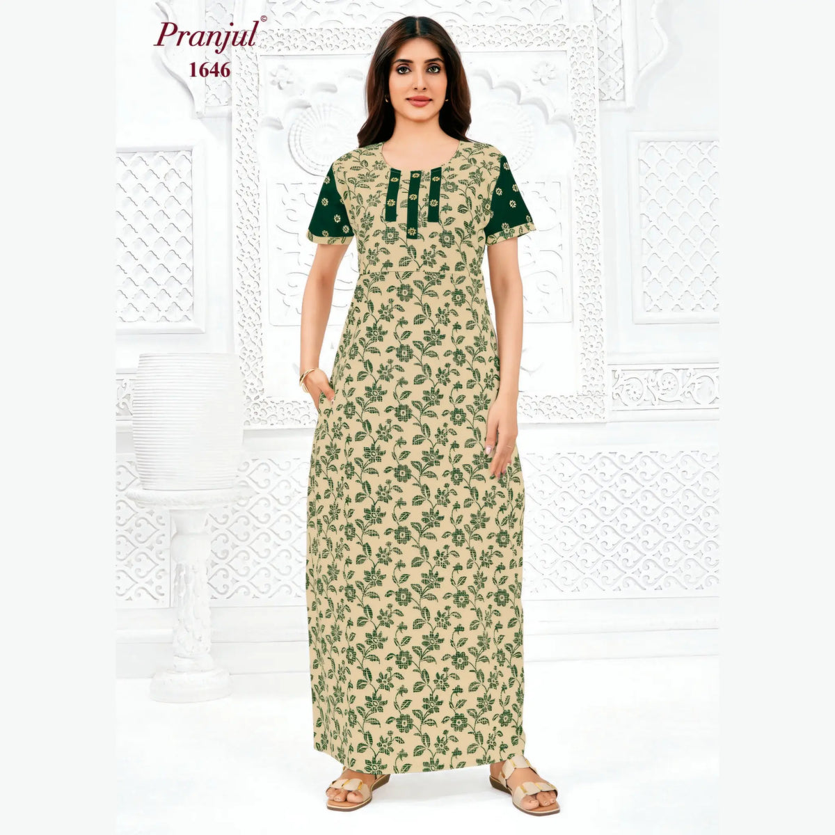 Pranjul Cotton Nighty 1646