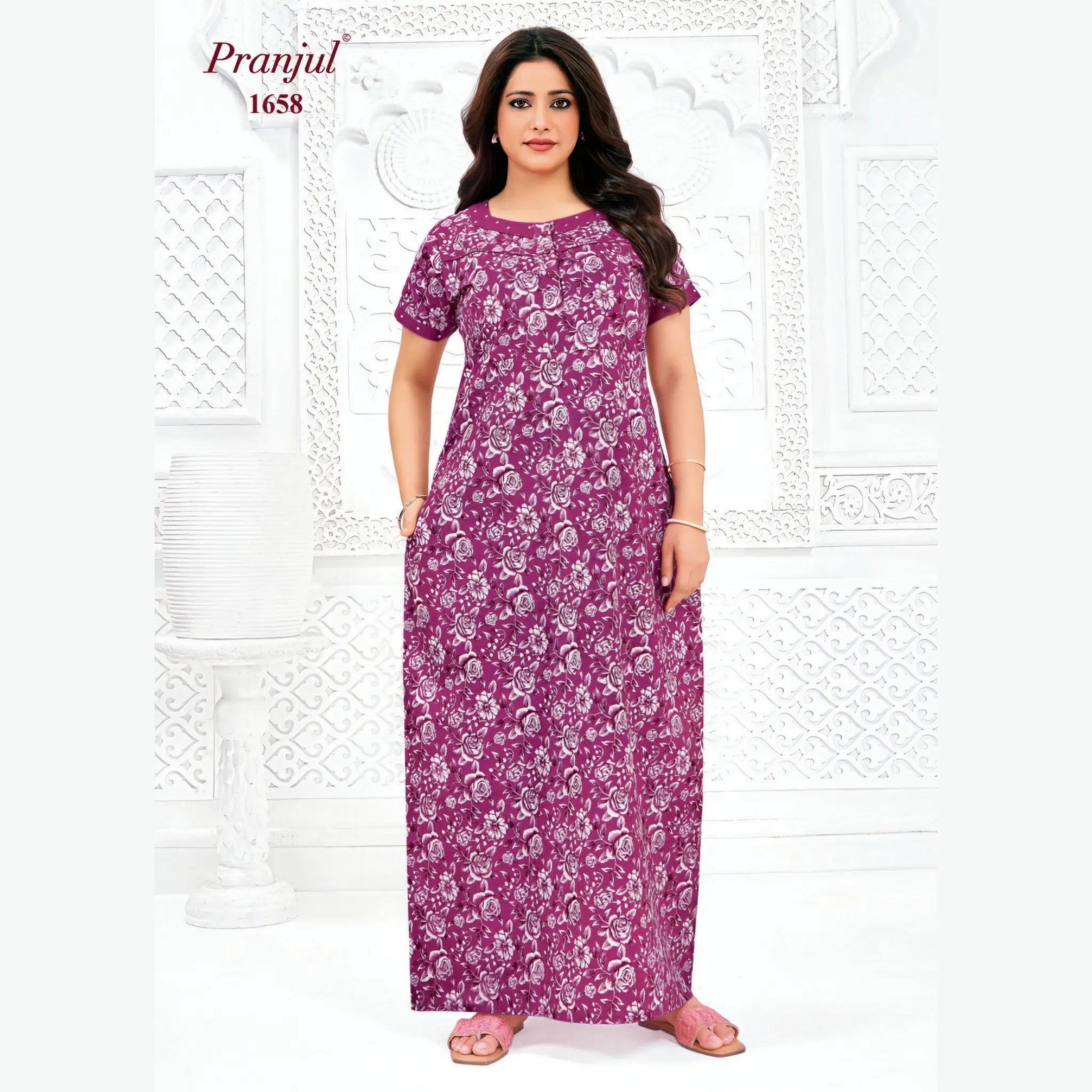 Pranjul Cotton Nighty 1658