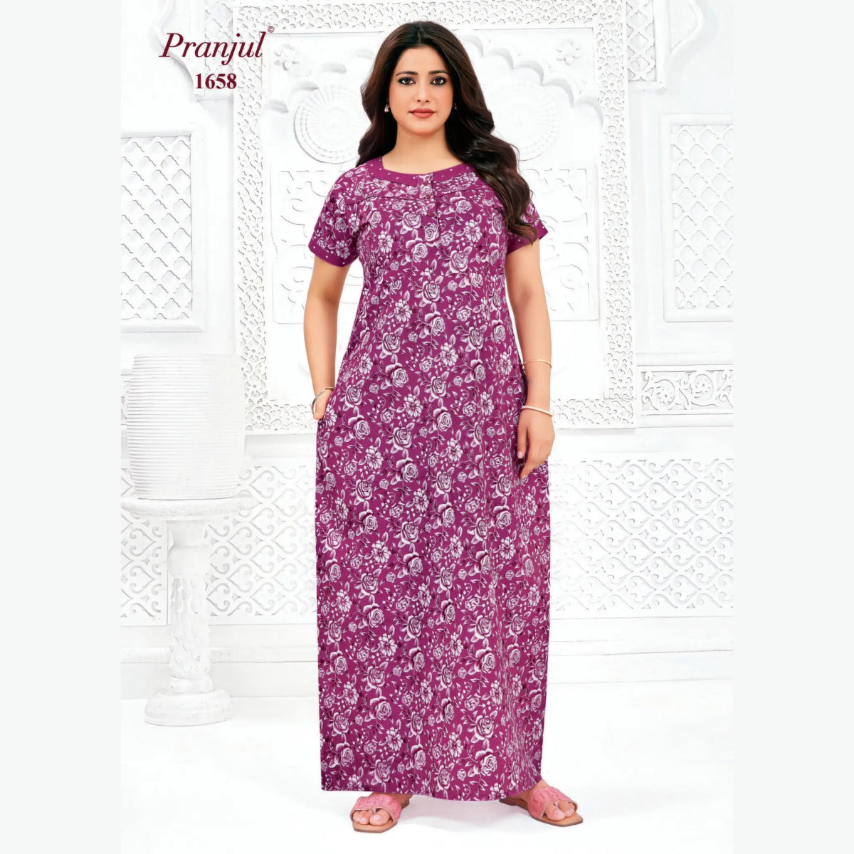 Pranjul Cotton Nighty 1658