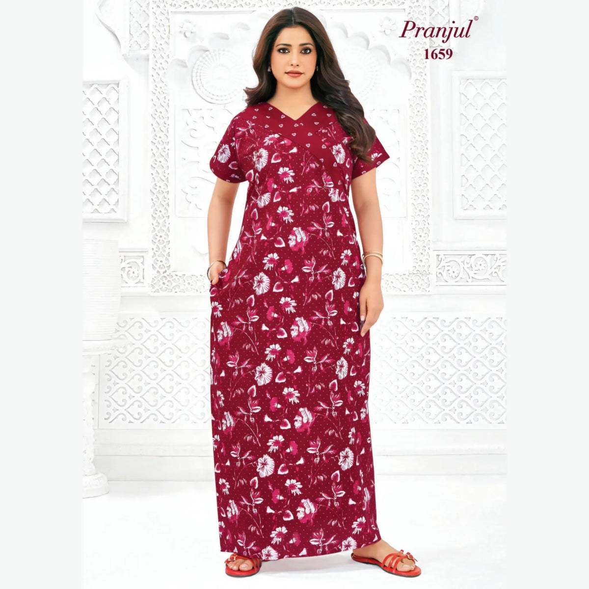 Pranjul Cotton Nighty 1659