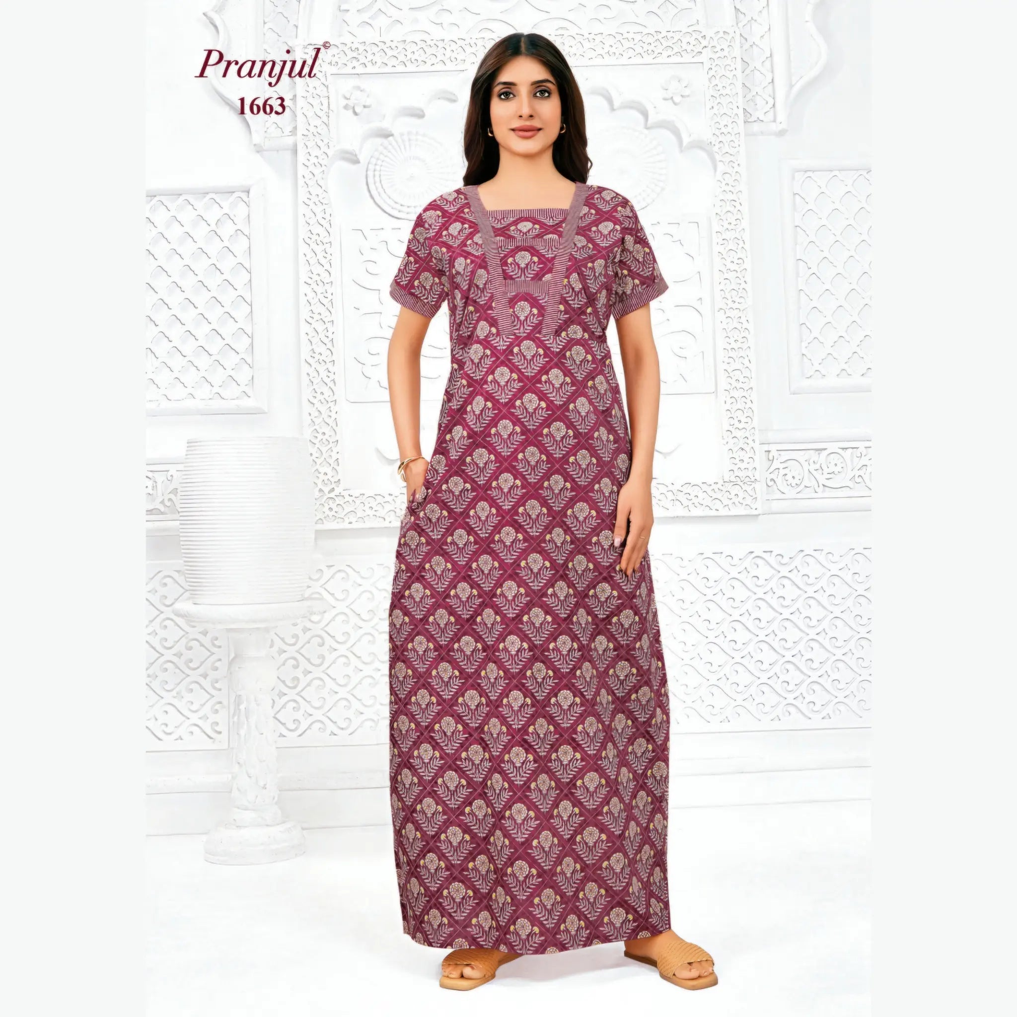 Pranjul Cotton Nighty 1663 Main image