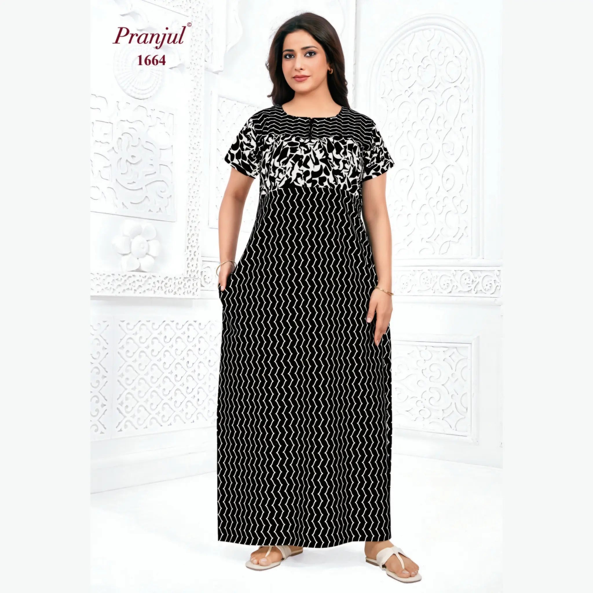 Pranjul Cotton Nighty 1664