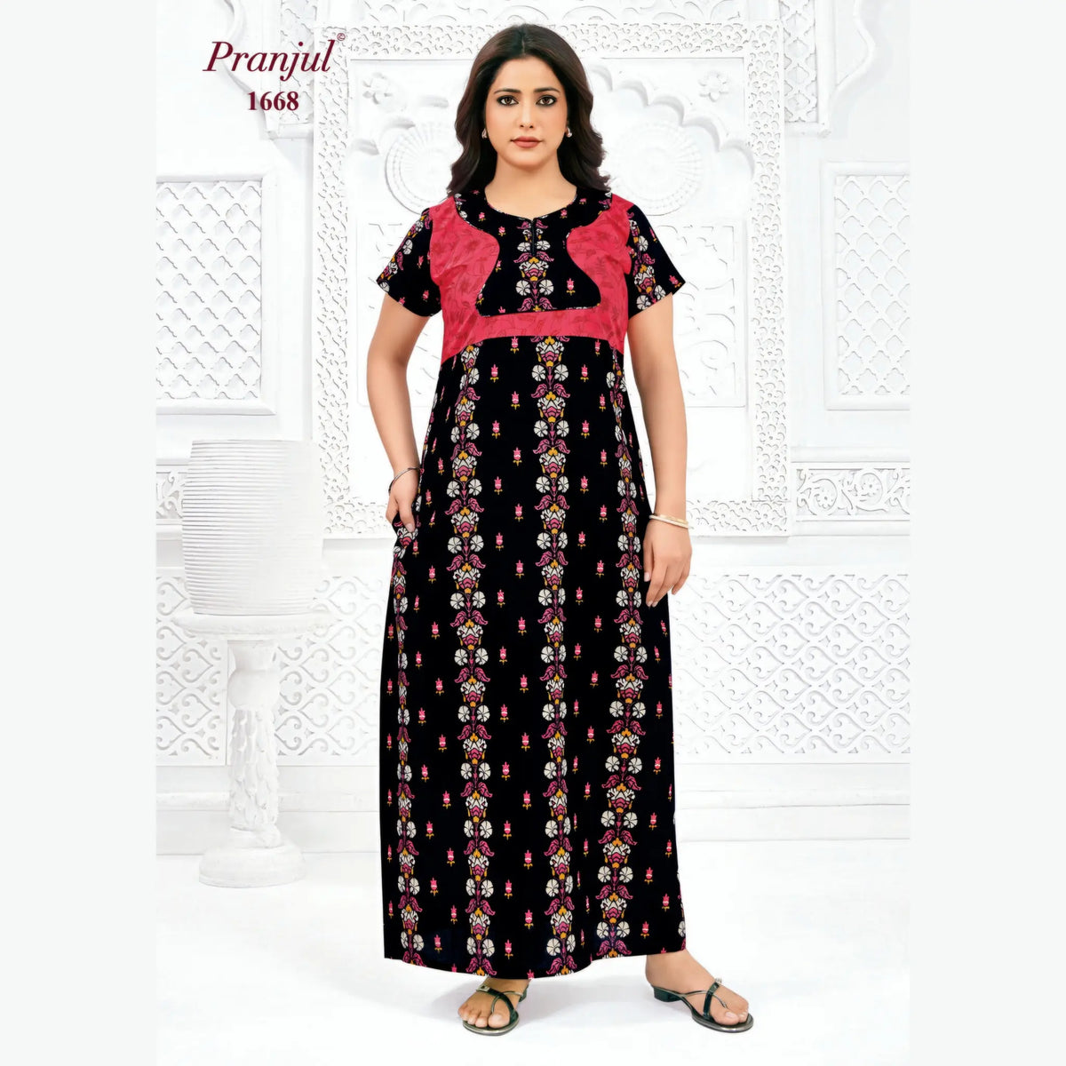 Pranjul Cotton Nighty 1668