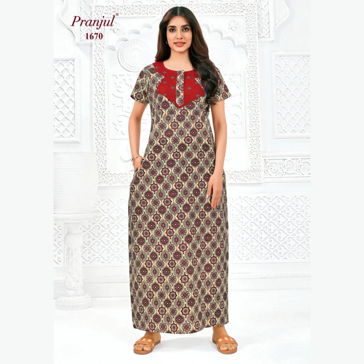 Pranjul Cotton Nighty 1670