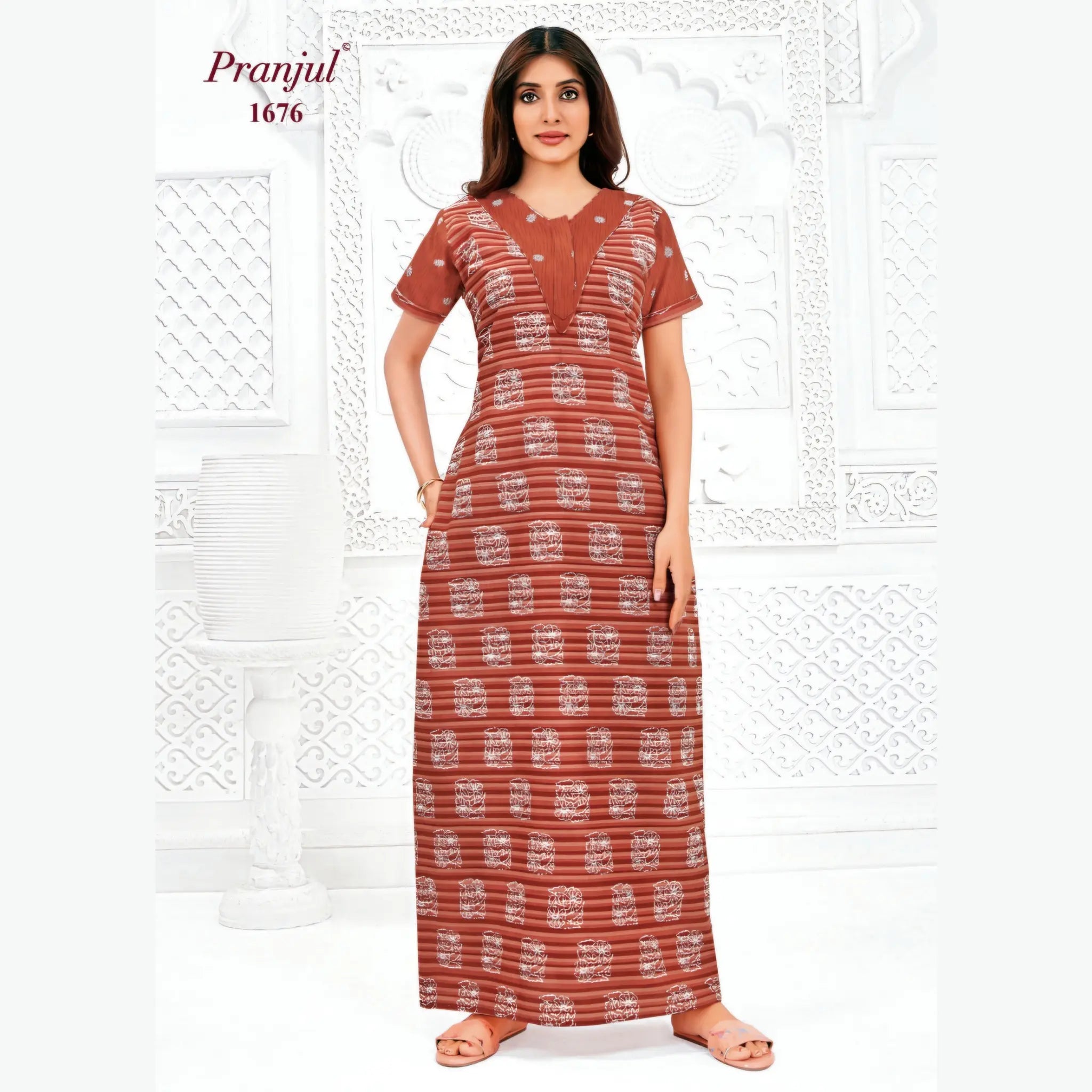 Pranjul Cotton Nighty 1676