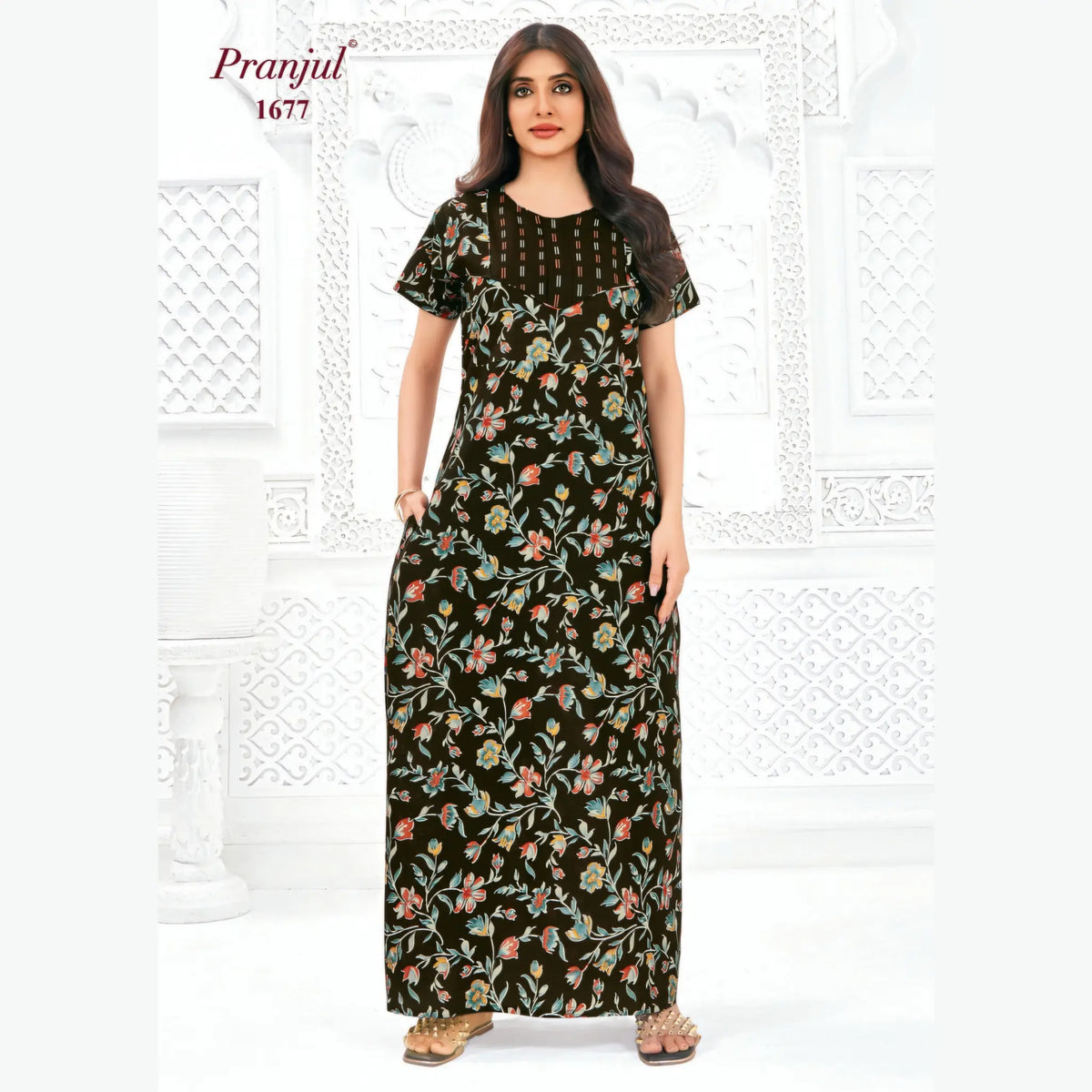 Pranjul Cotton Nighty 1677 Main image