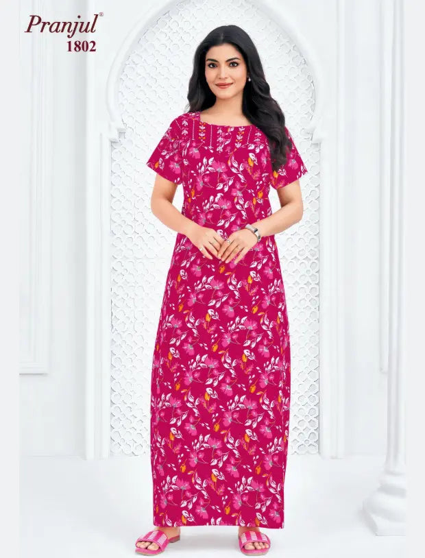 Pranjul Cotton Nighty 1802