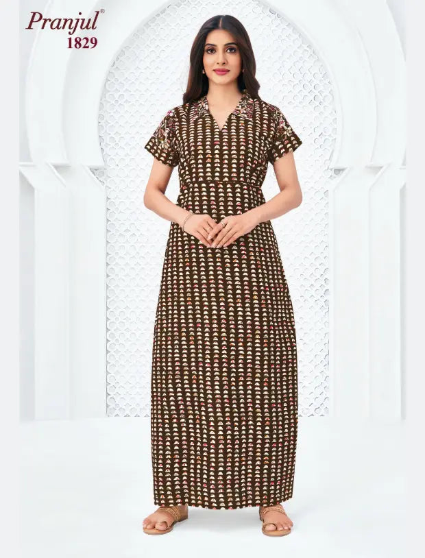 Pranjul Cotton Nighty 1829