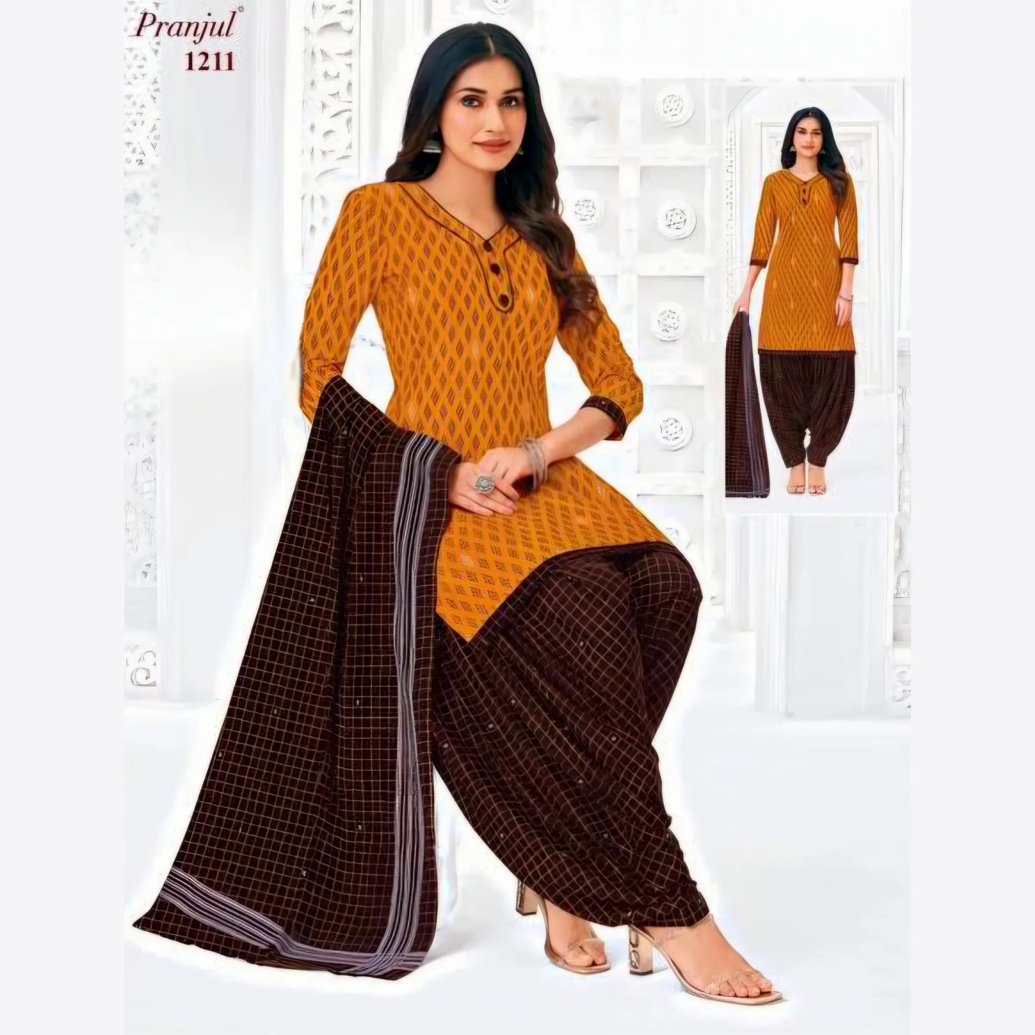 Pranjul Cotton Readymade Patiala Salwar Suit P1211