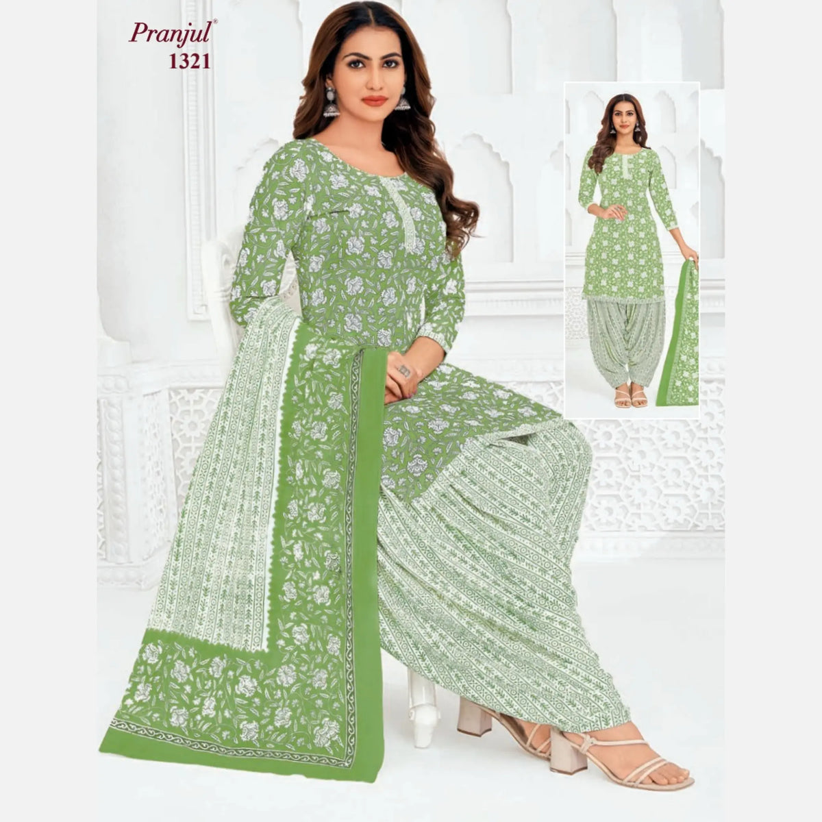 Pranjul Cotton Readymade Patiala Salwar Suit P1321