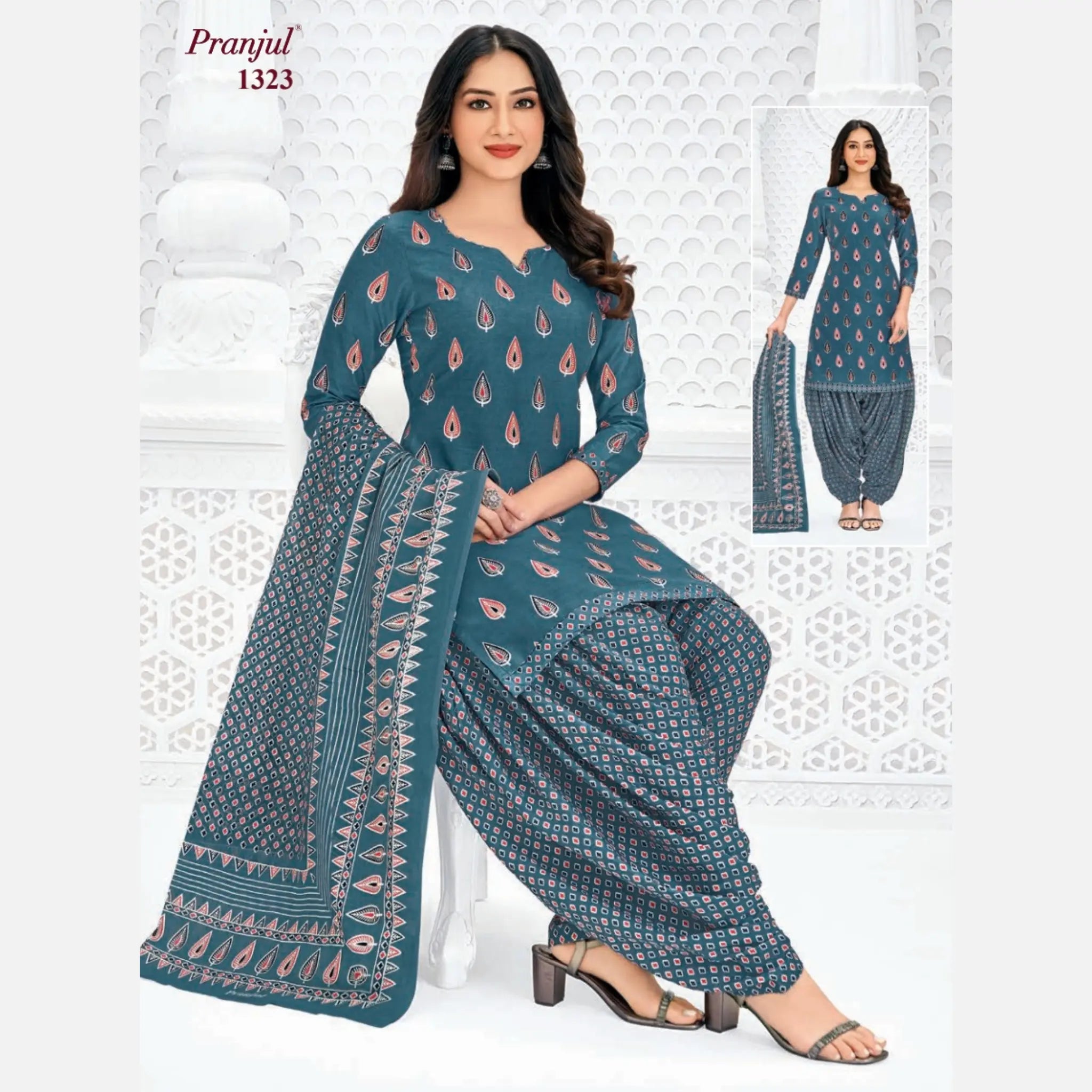Pranjul Cotton Readymade Patiala Salwar Suit P1323