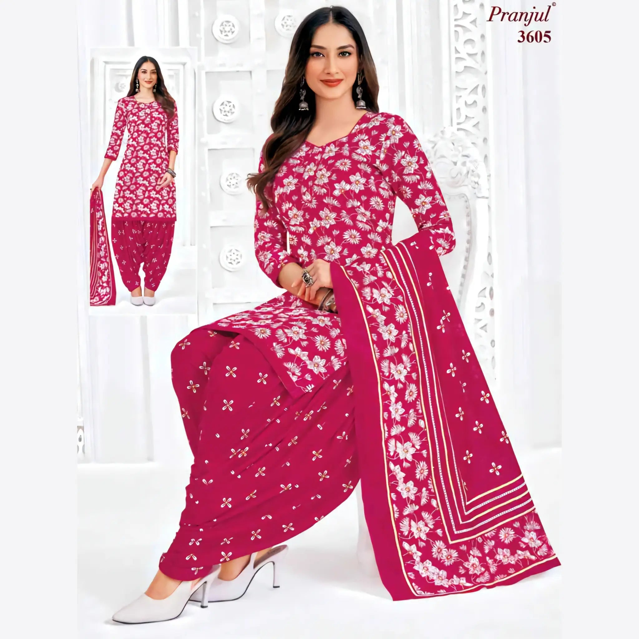 Pranjul Cotton Readymade Patiala Salwar Suit P3605