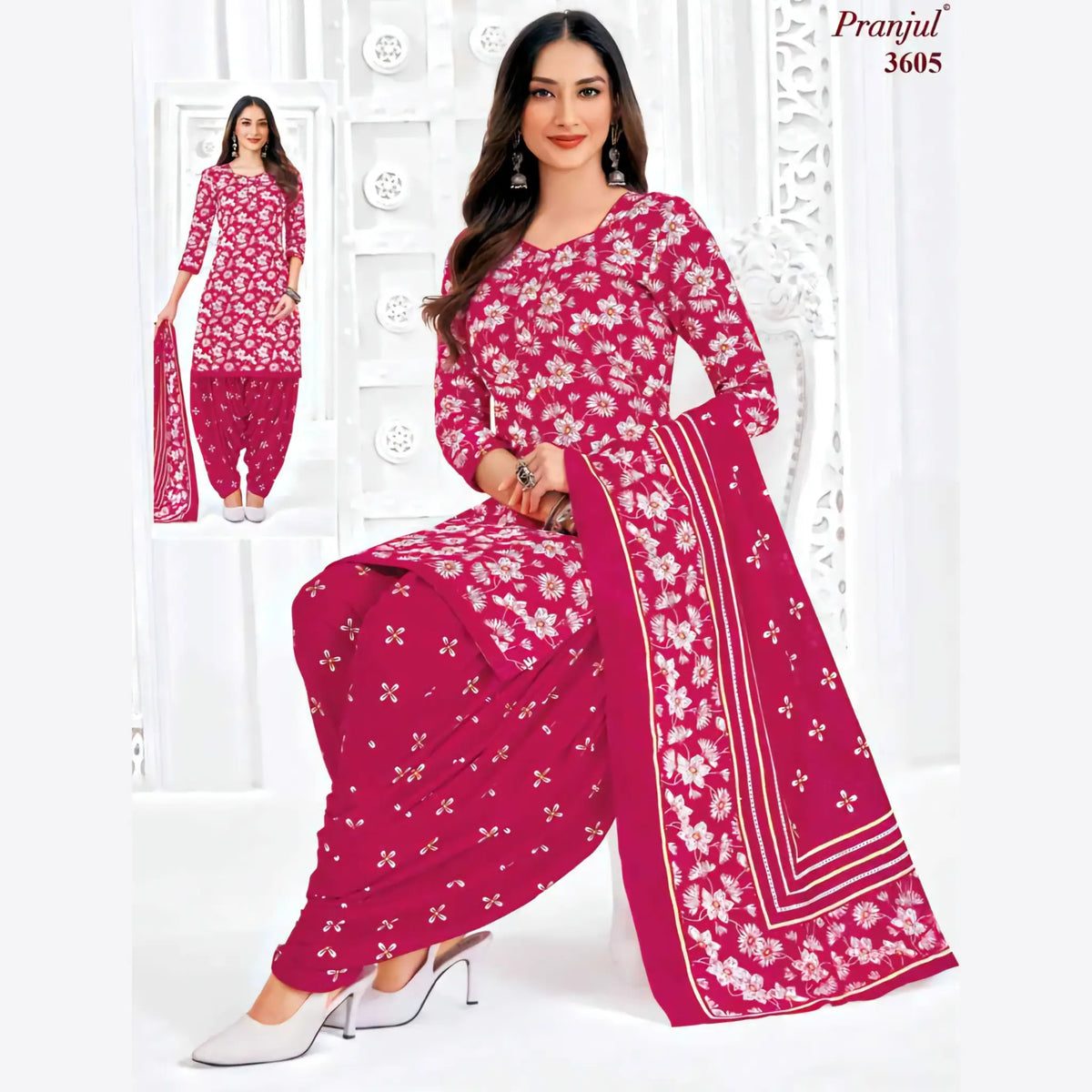 Pranjul Cotton Readymade Patiala Salwar Suit P3605