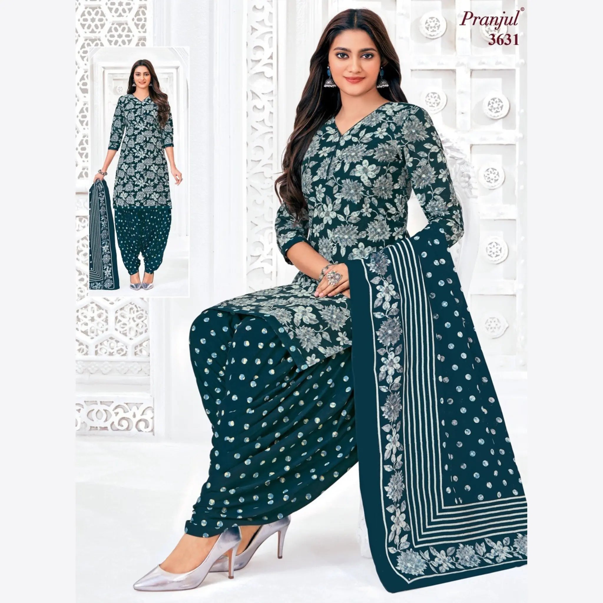 Pranjul Cotton Readymade Patiala Salwar Suit P3631