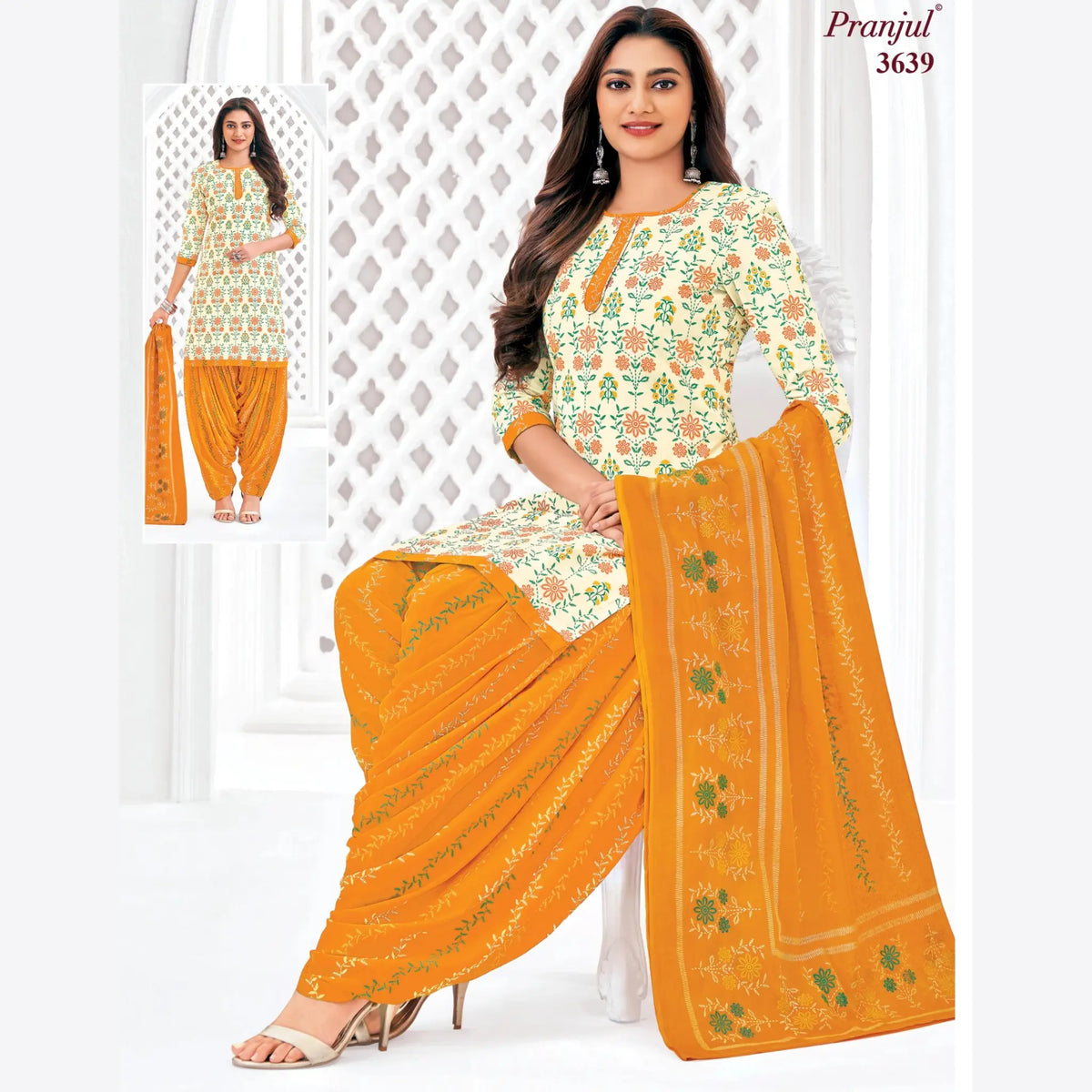 Pranjul Cotton Readymade Patiala Salwar Suit P3639 Main image
