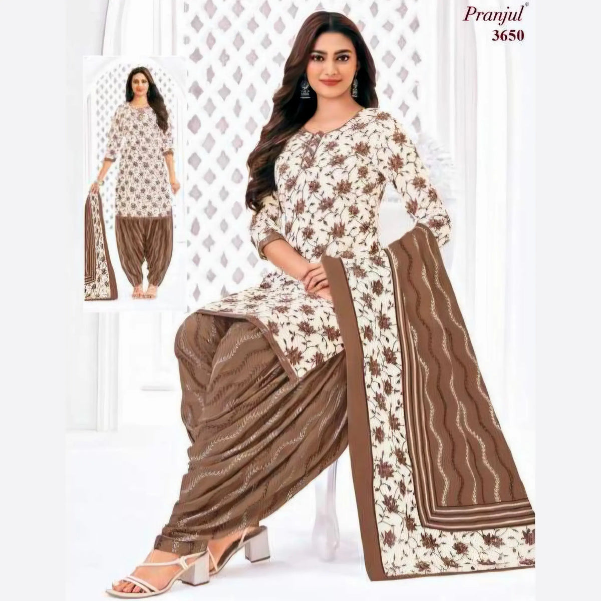 Pranjul Cotton Readymade Patiala Salwar Suit P3650