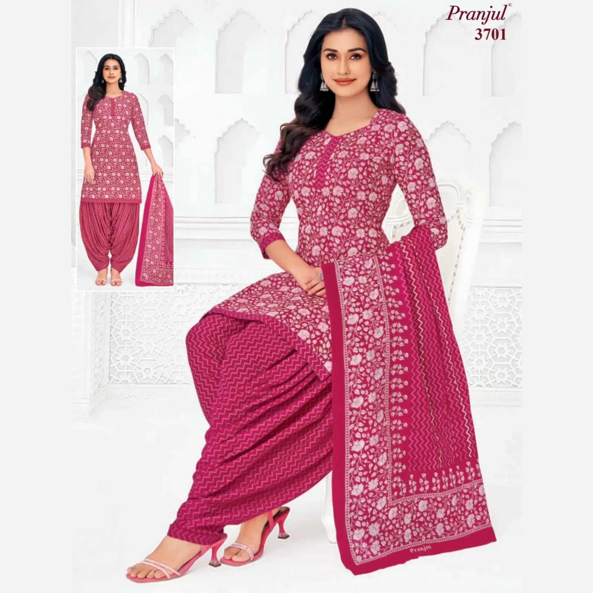 Pranjul Cotton Readymade Patiala Salwar Suit P3701