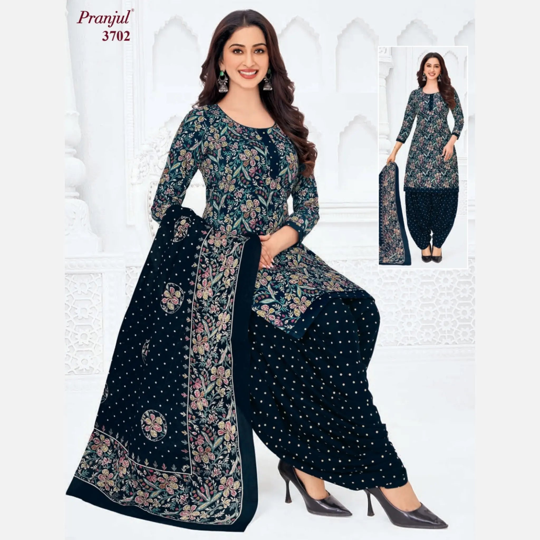 Pranjul Cotton Readymade Patiala Salwar Suit P3702