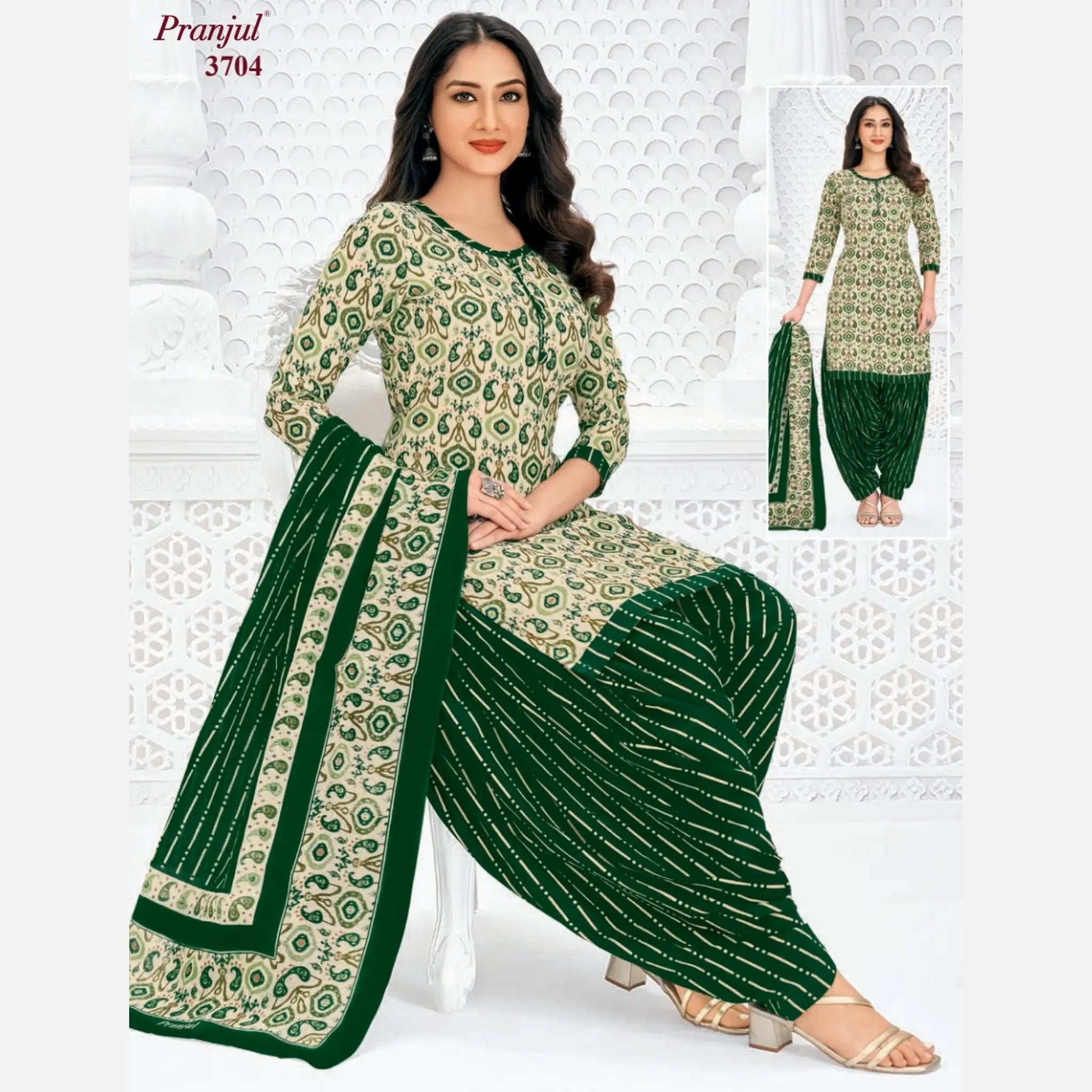 Pranjul Cotton Readymade Patiala Salwar Suit P3704